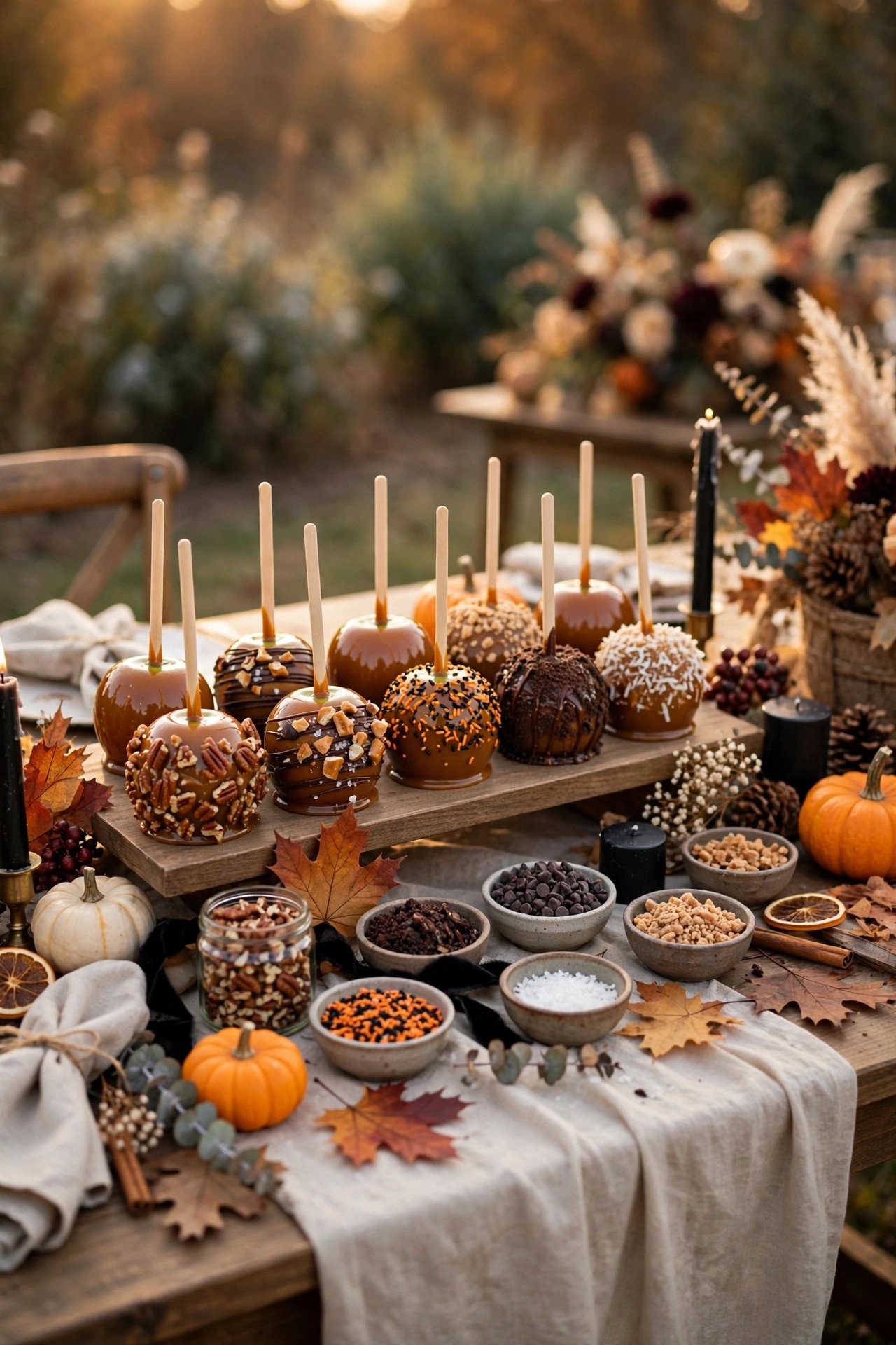 Caramel Apple Favor Bar — Halloween wedding inspiration for a 2027 celebration
