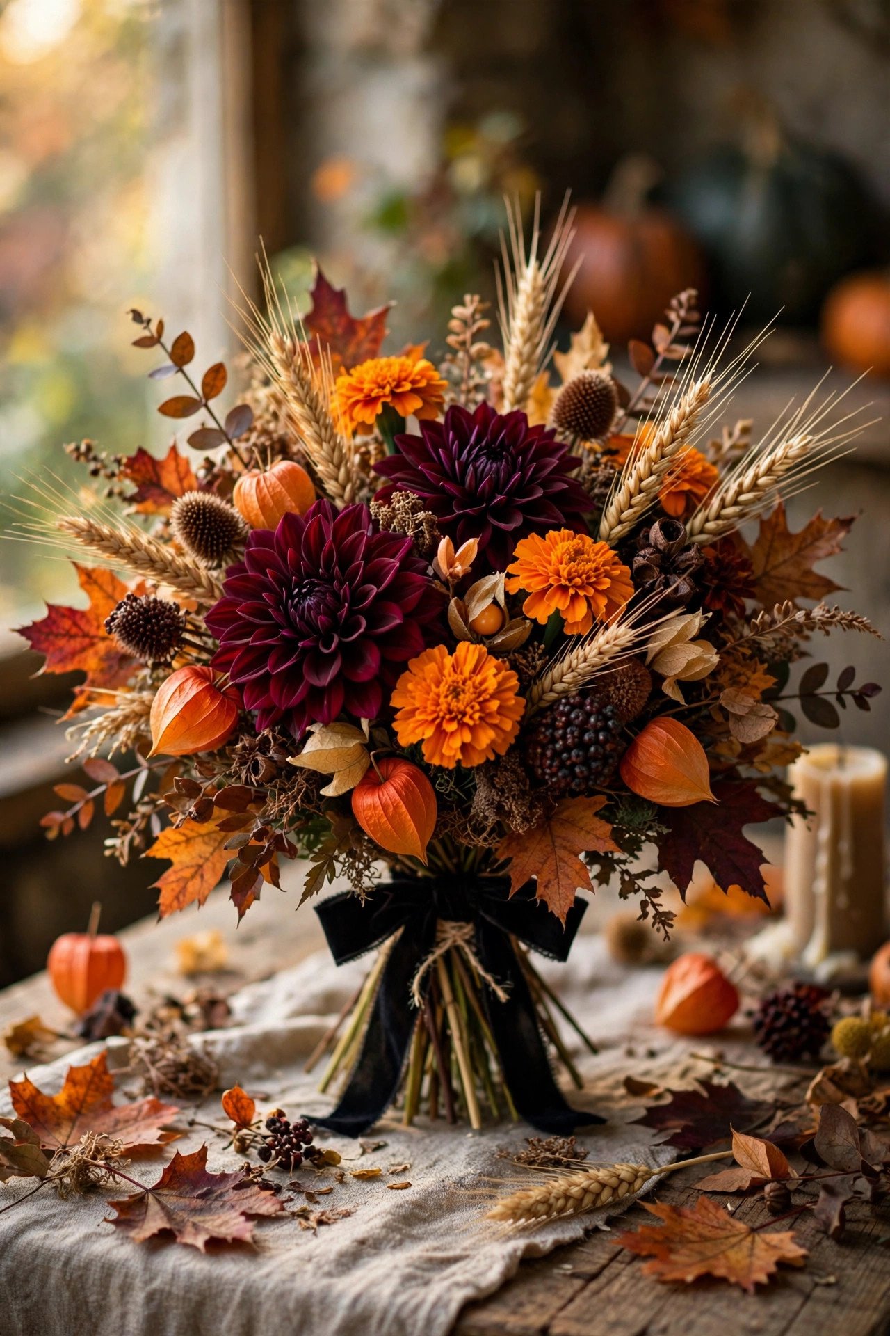 October Harvest Flowers — Halloween wedding inspiration for a 2027 celebration
