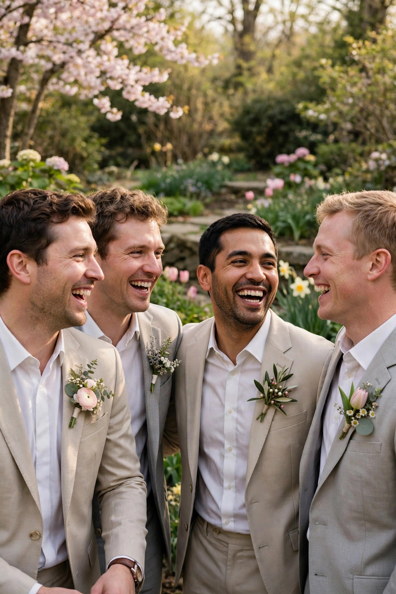 Lightweight Groomsmen Suits — spring wedding inspiration for a 2027 celebration