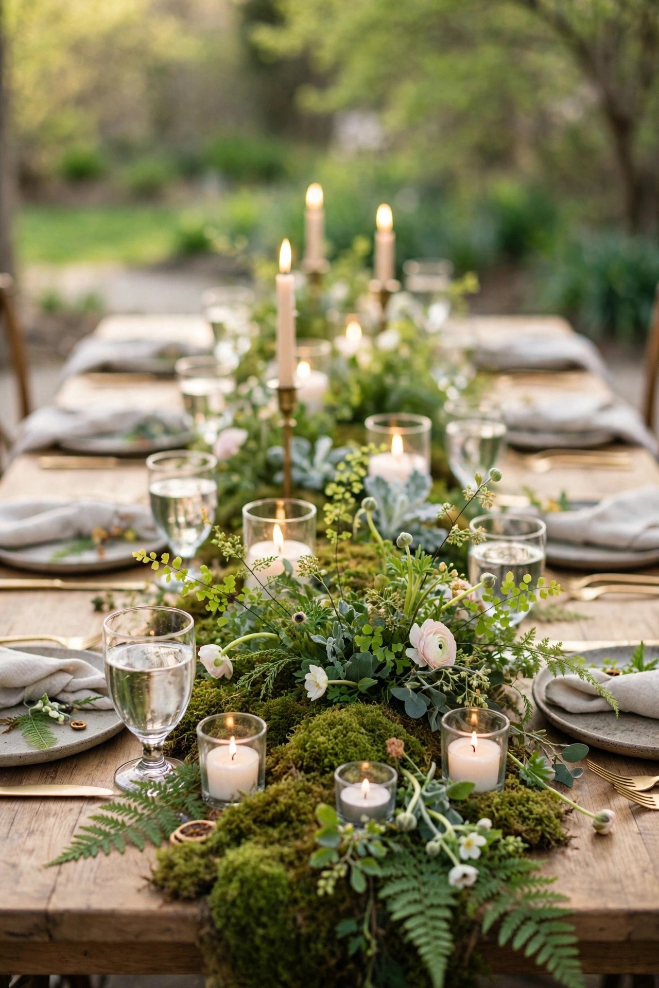 Moss and Greenery Tablescapes — spring wedding inspiration for a 2027 celebration