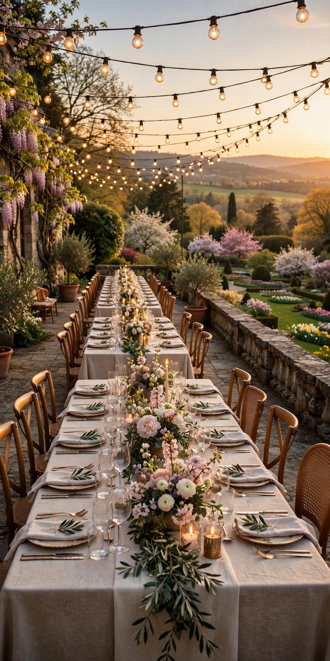 Terrace Reception at Sunset — spring wedding inspiration for a 2027 celebration