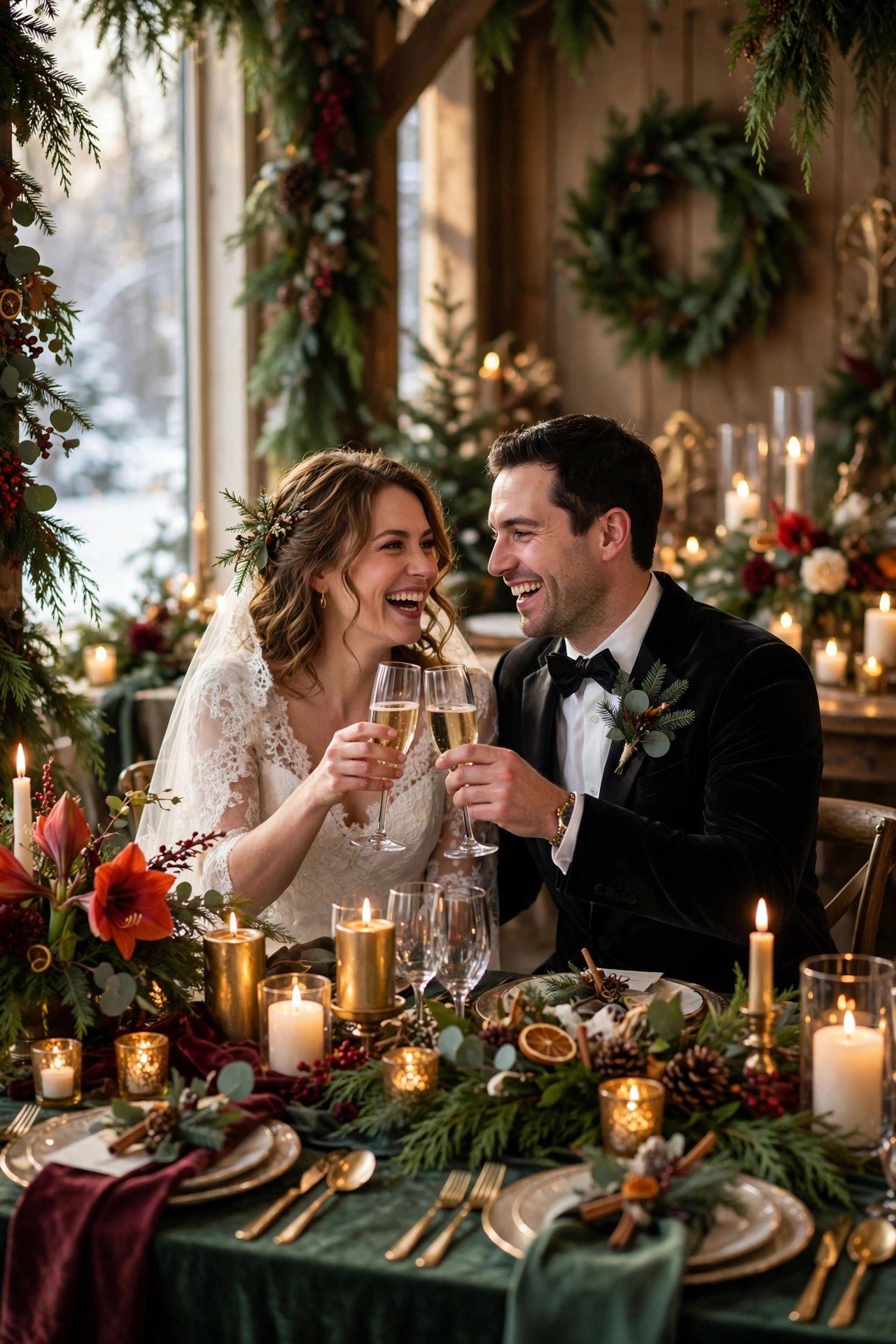 20 Winter Wedding Color Schemes inspiration with seasonal styling, elegant decor and joyful celebration details