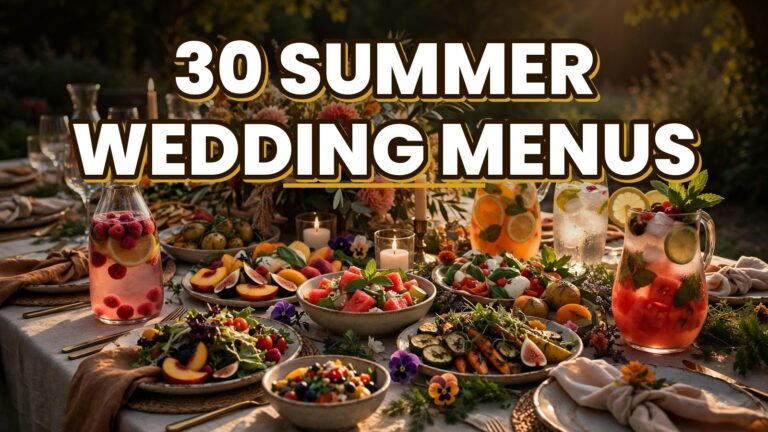 30 Summer Wedding Menus (2027)
