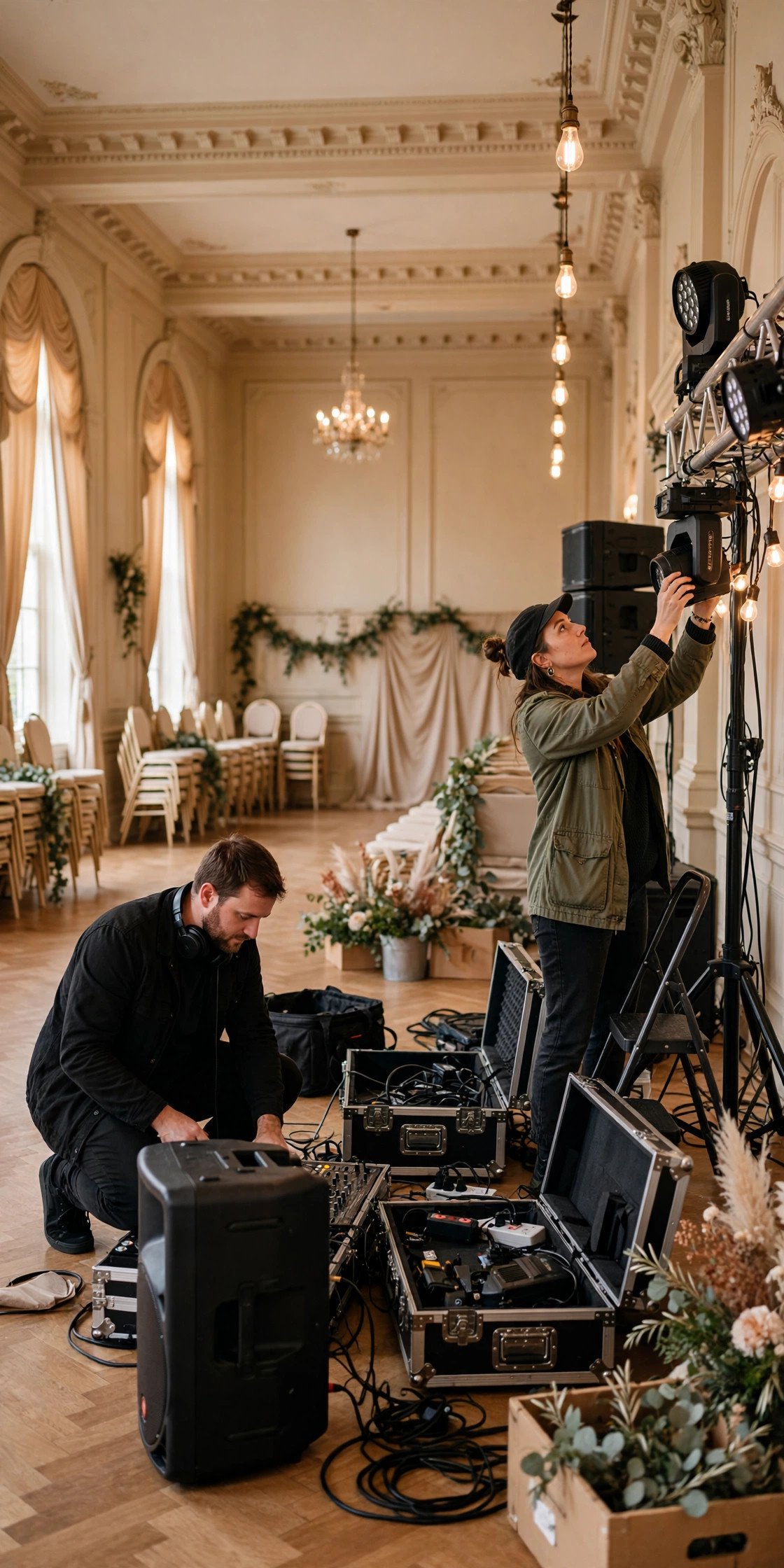 Wedding reception dance floor during How much setup and teardown time do you need?