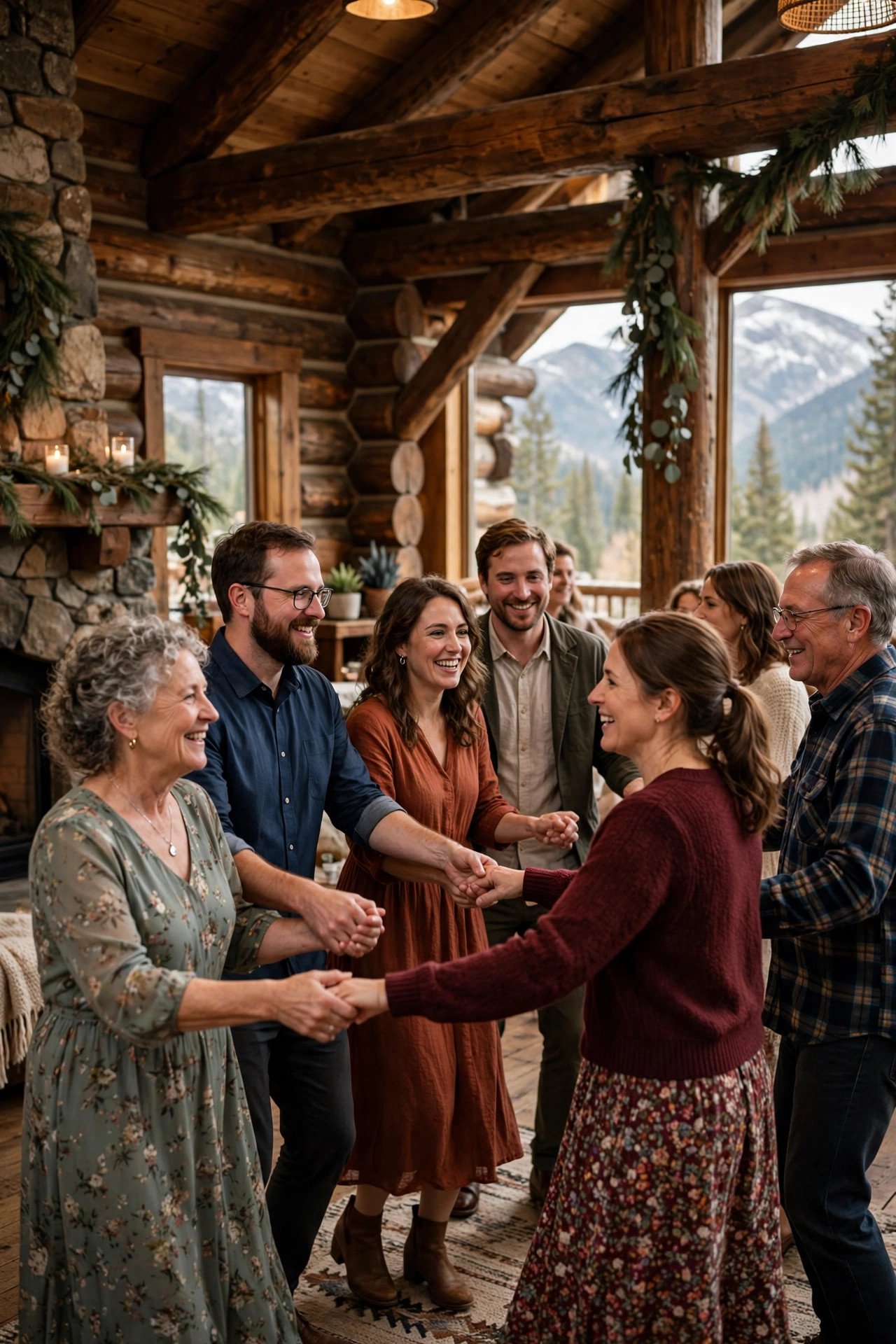 Wedding guests dancing to I Will Wait by Mumford & Sons at a reception