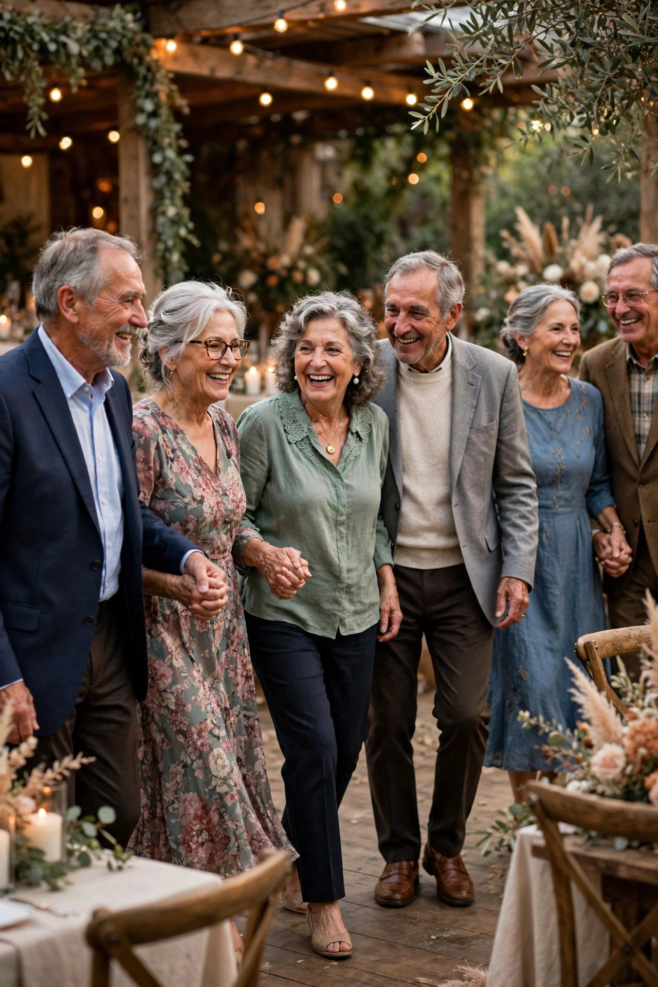 Older couples joining the floor