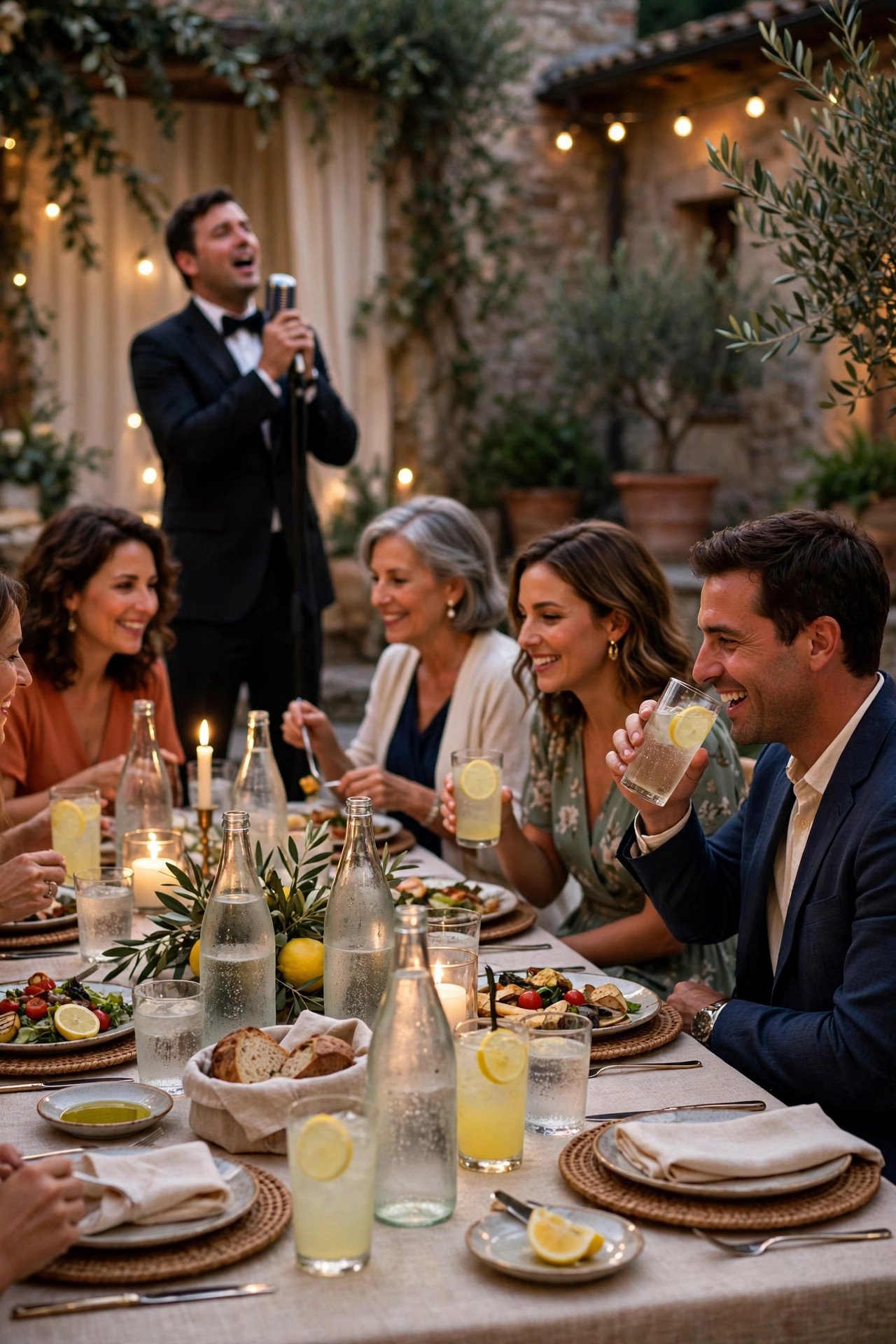 Elegant dinner with Italian classics