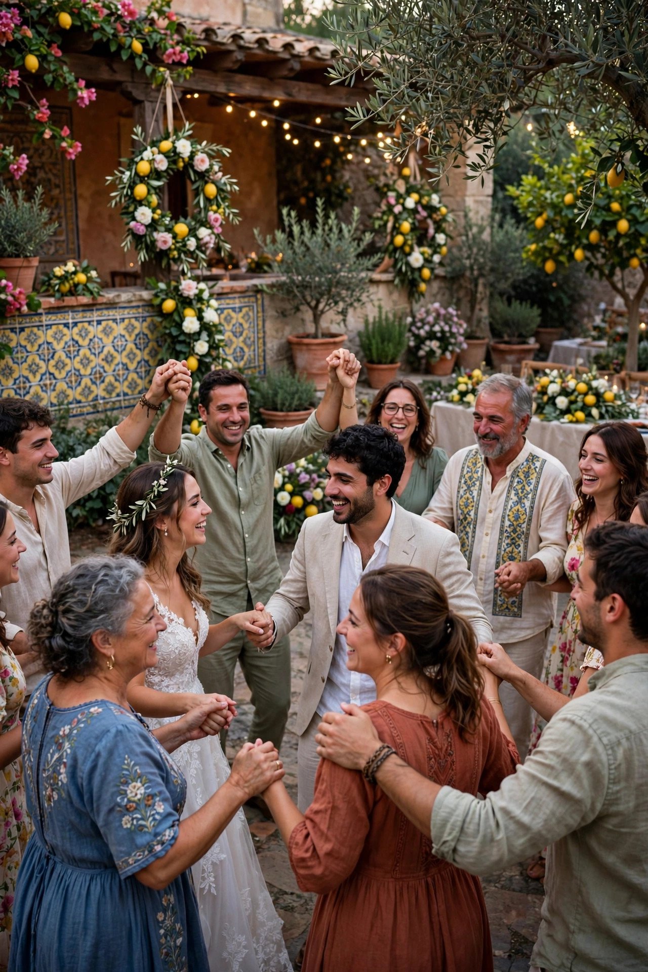 Sicilian circle dance at a wedding