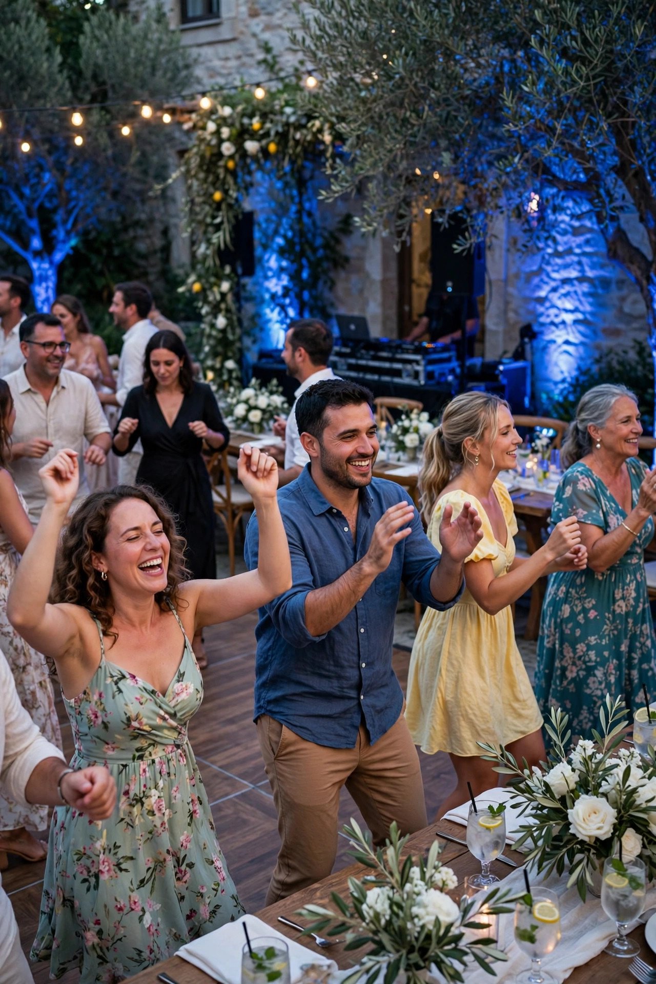 Guests grooving to Italian pop