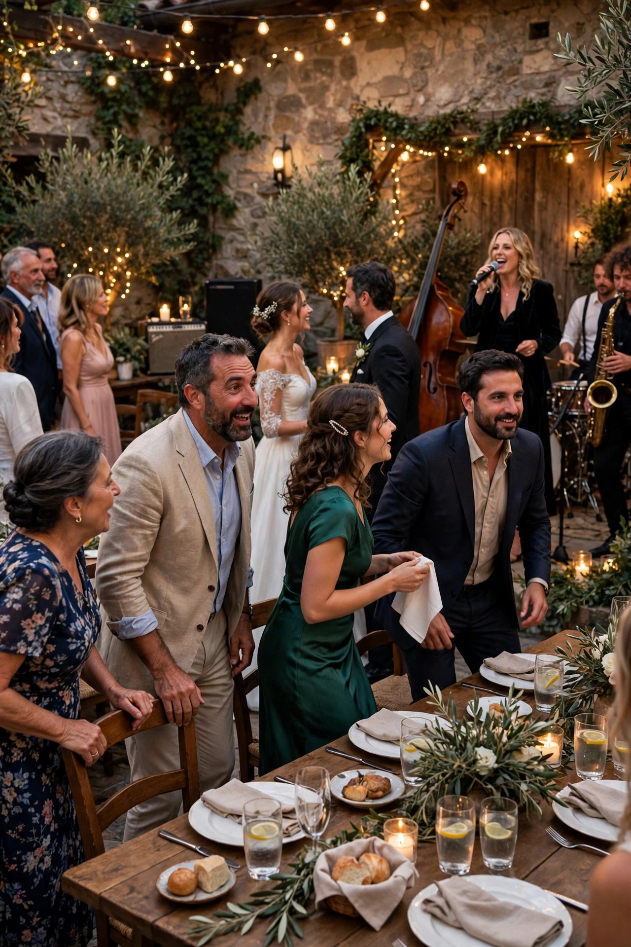 Elegant transition from dinner to dancing