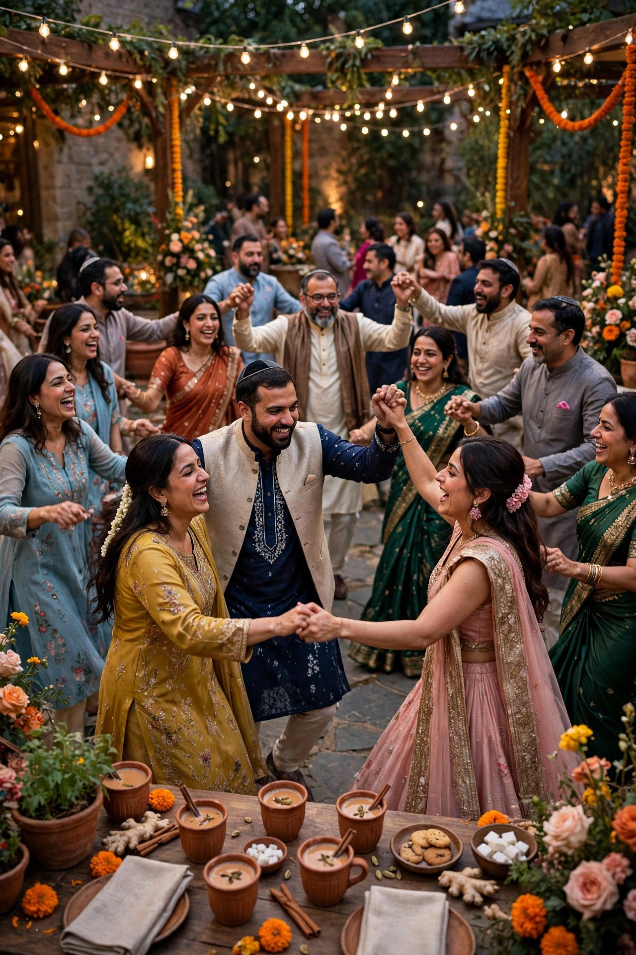 Wedding reception moment: chai Celebration Mix