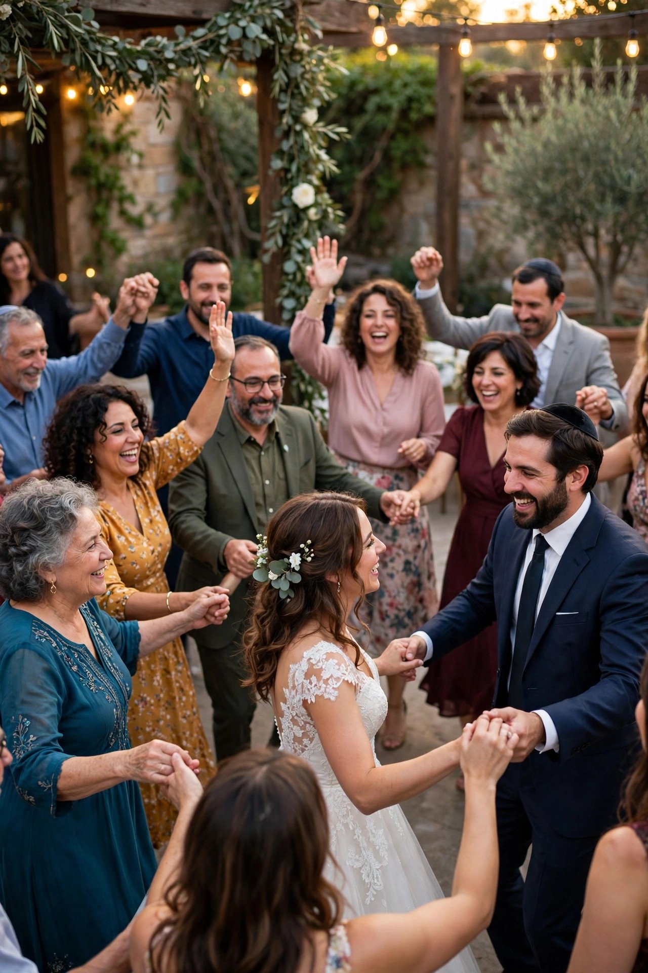 Wedding reception moment: am Yisrael Chai