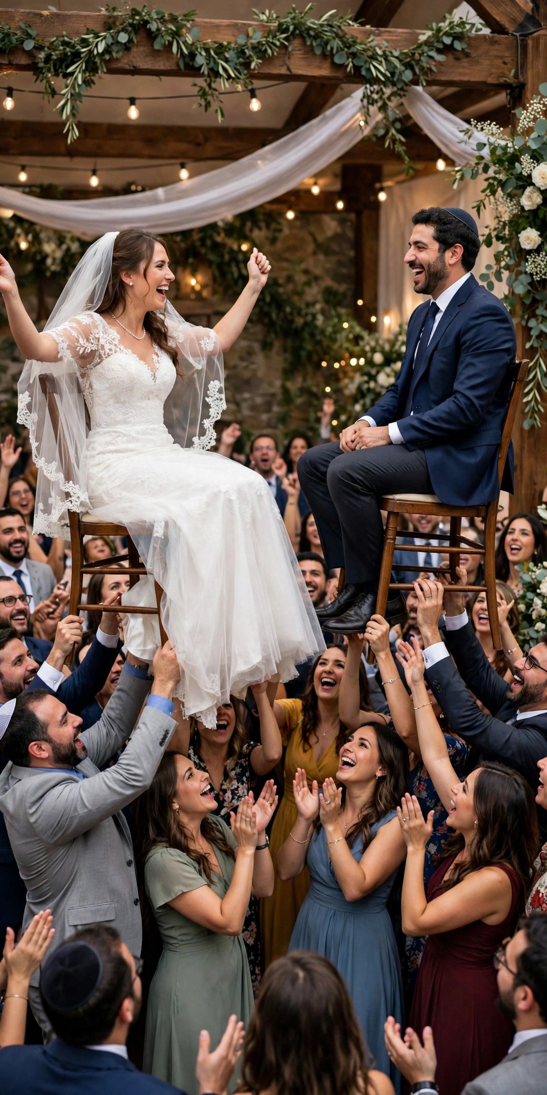Wedding reception moment: nigun Medley for Chair Lifts