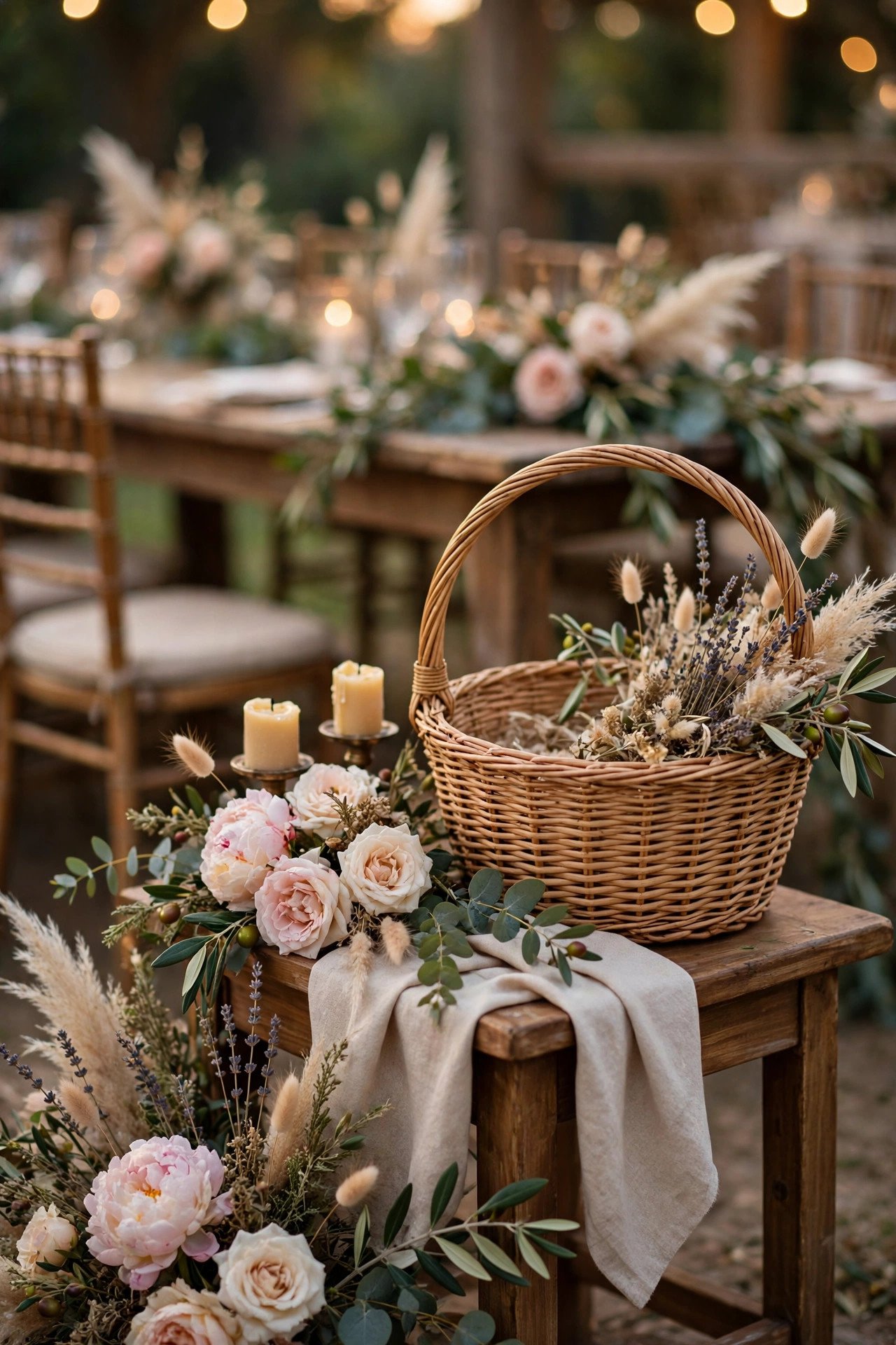 Wedding reception moment: place a Basket for Shy Guests
