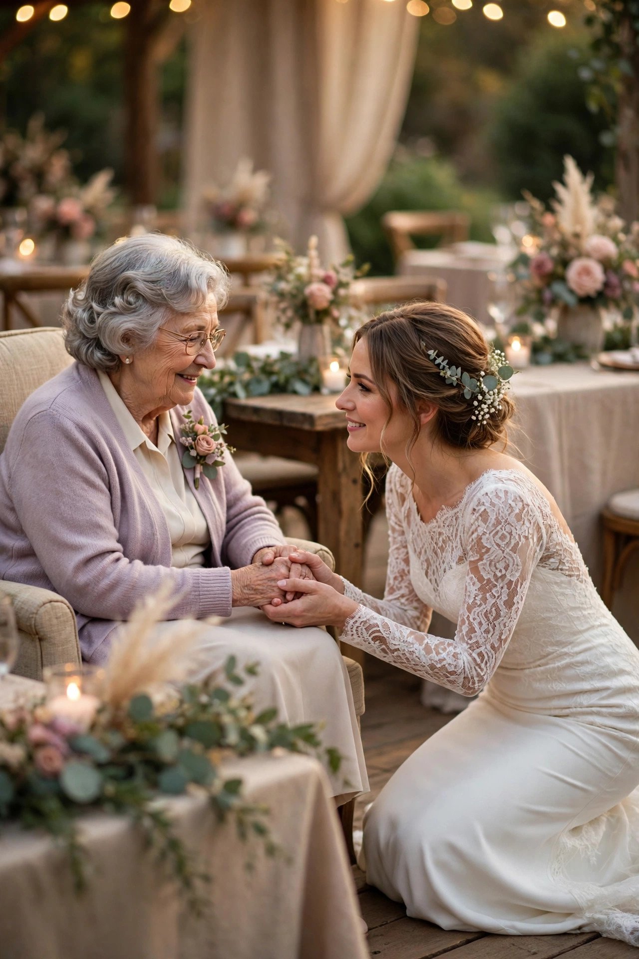 Wedding reception moment: give Elders a Seat-Side Option
