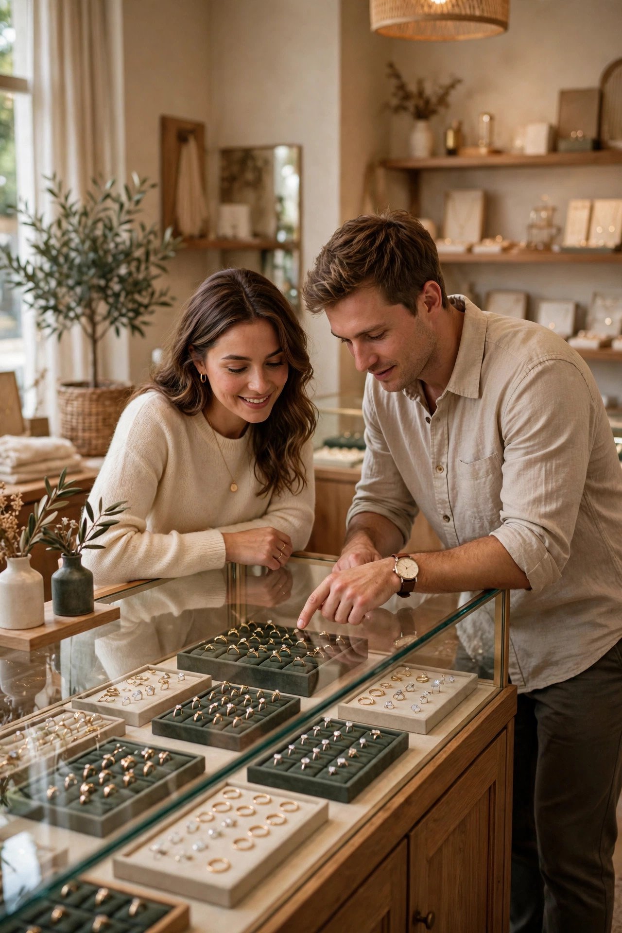 Price Ranges Compared — engagement ring and wedding band compared side by side