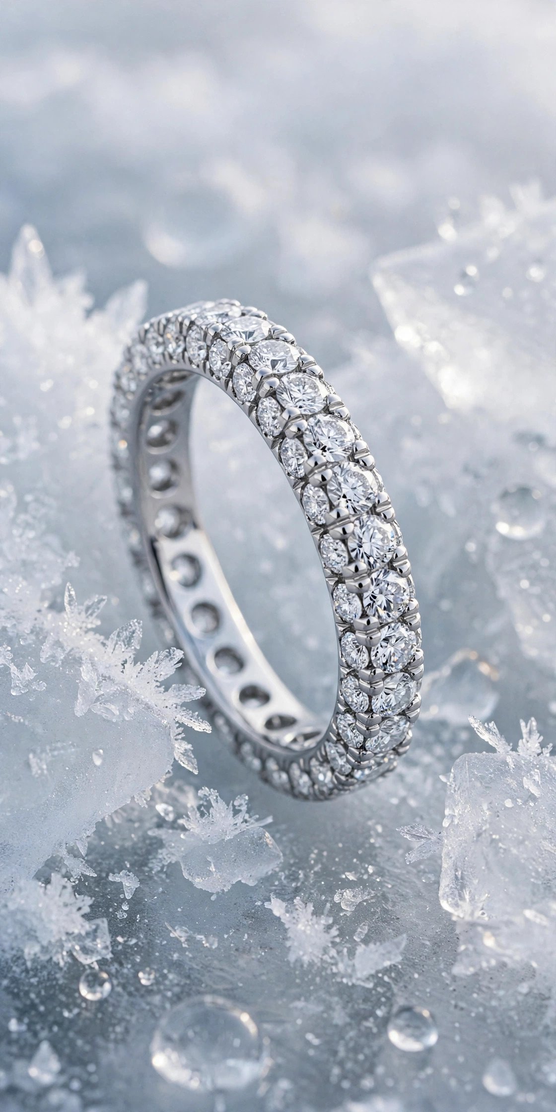 Platinum lab diamond eternity band