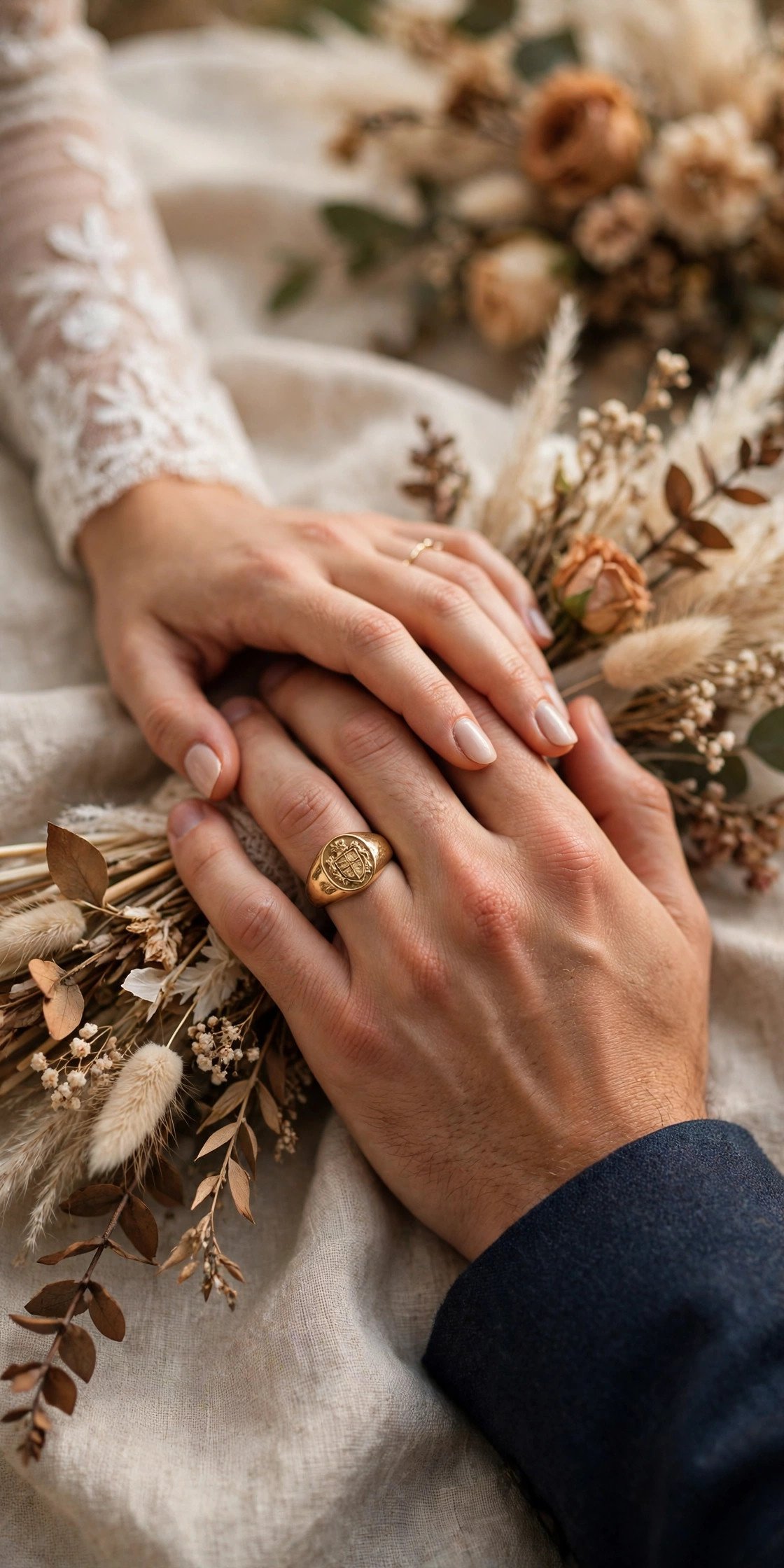 Signet ring as an alternative wedding symbol