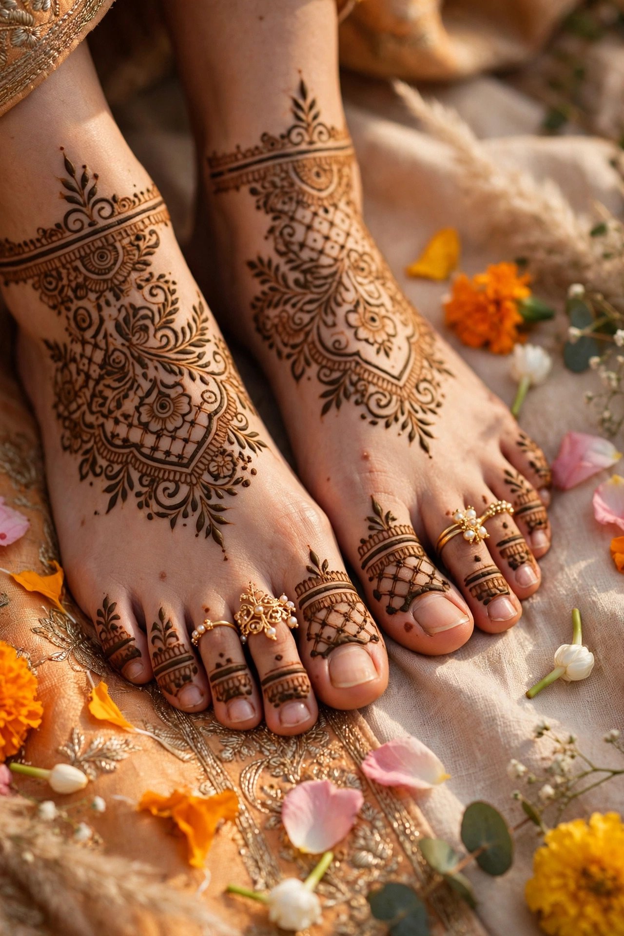 Traditional toe rings as wedding symbols