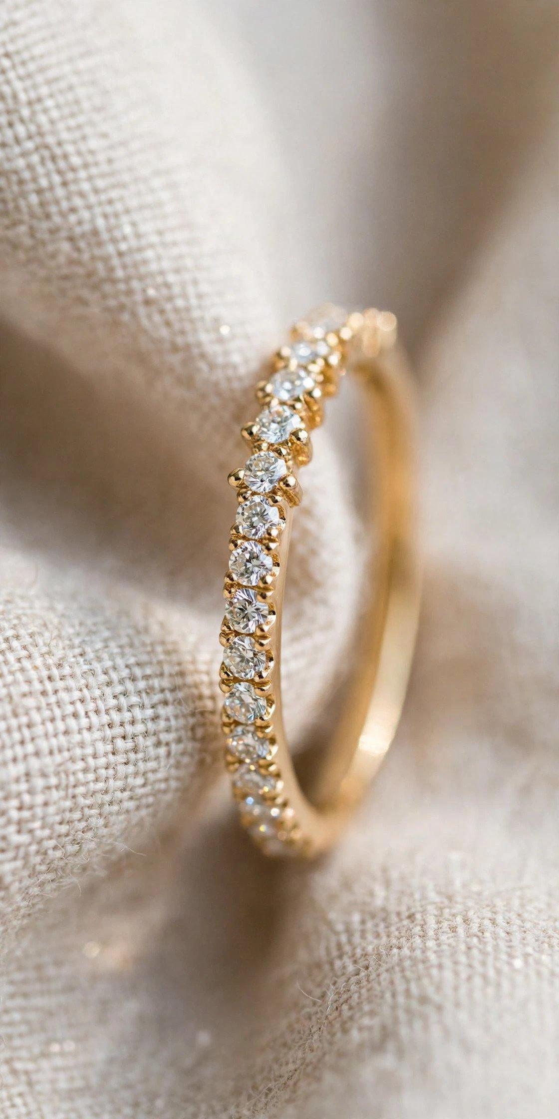 Affordable wedding band option Lab Diamond Accent Band