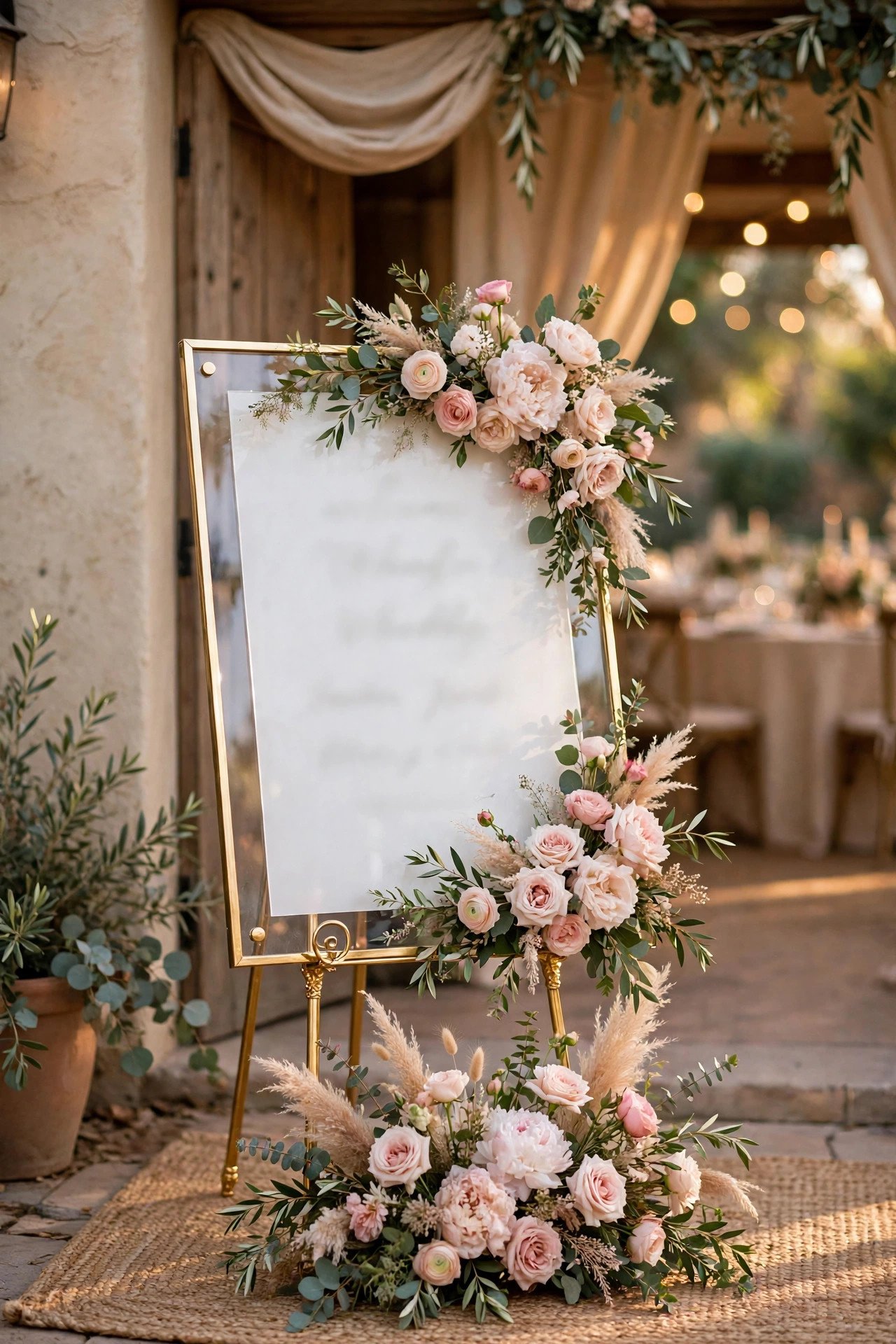 Wedding hashtag sign displaying SmithToBe