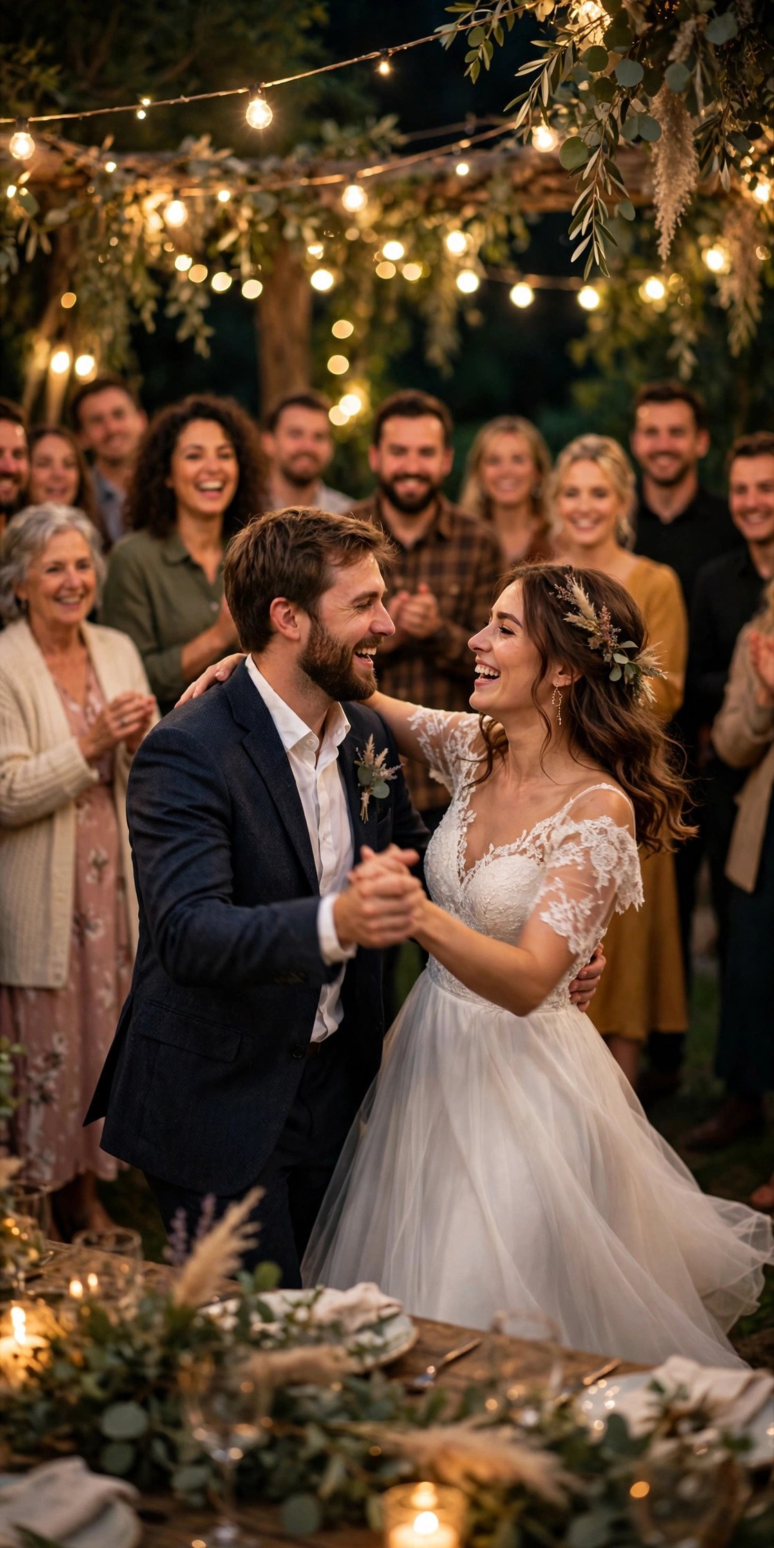 Wedding hashtag sign displaying TheThompsonChapterBegins