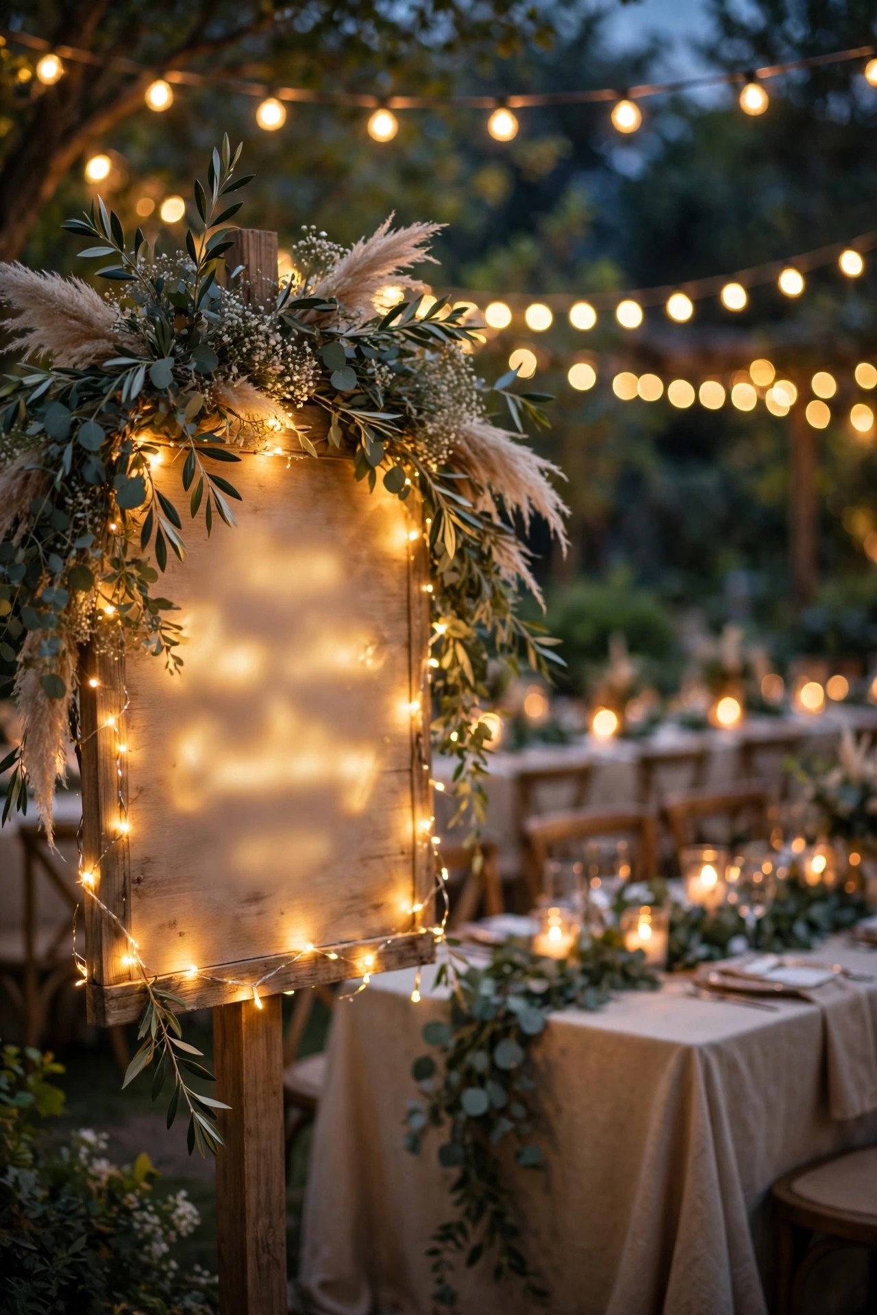 Wedding hashtag sign displaying MartinAndCoForever