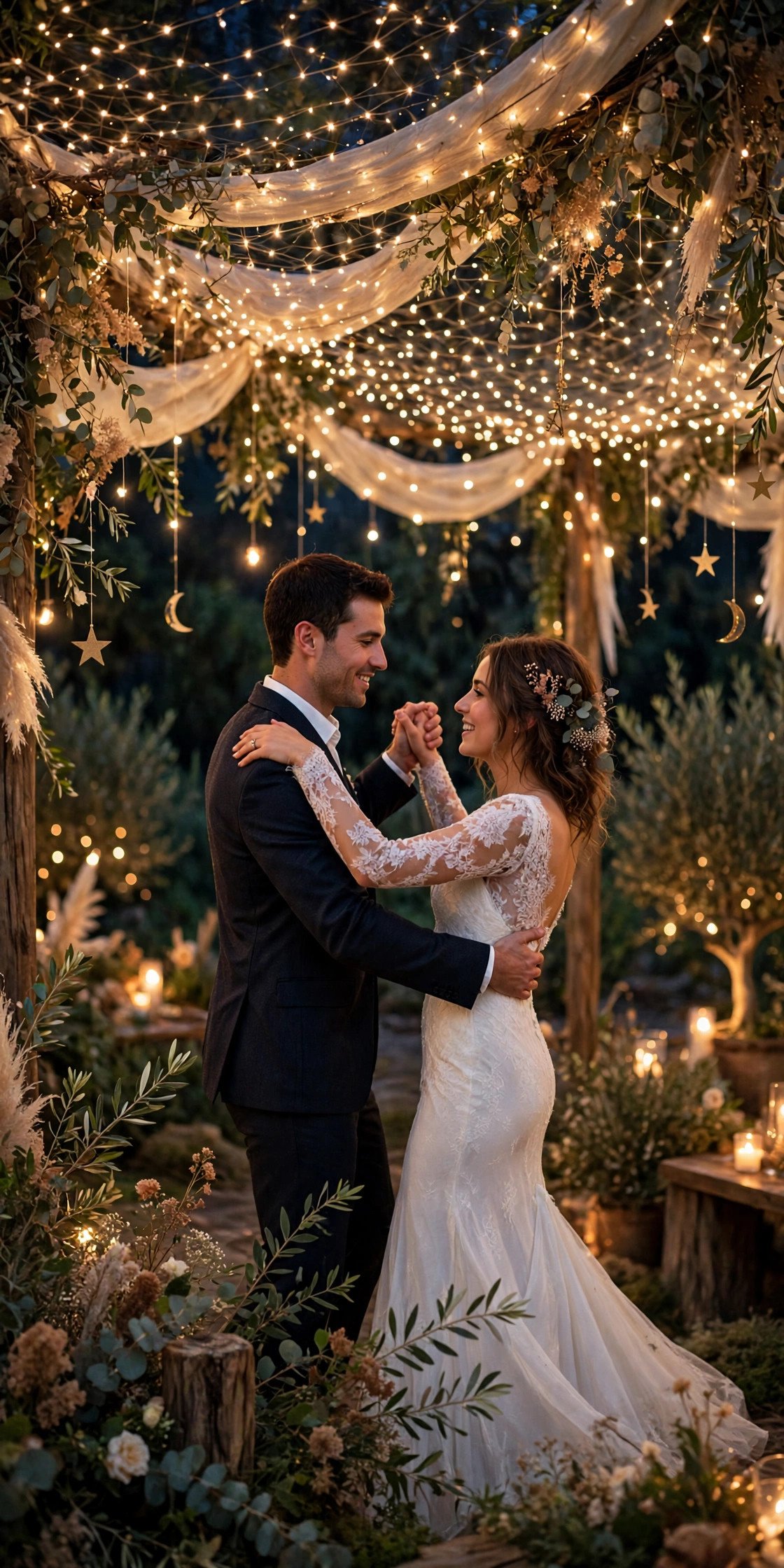 Wedding hashtag sign displaying WrittenInTheThomass