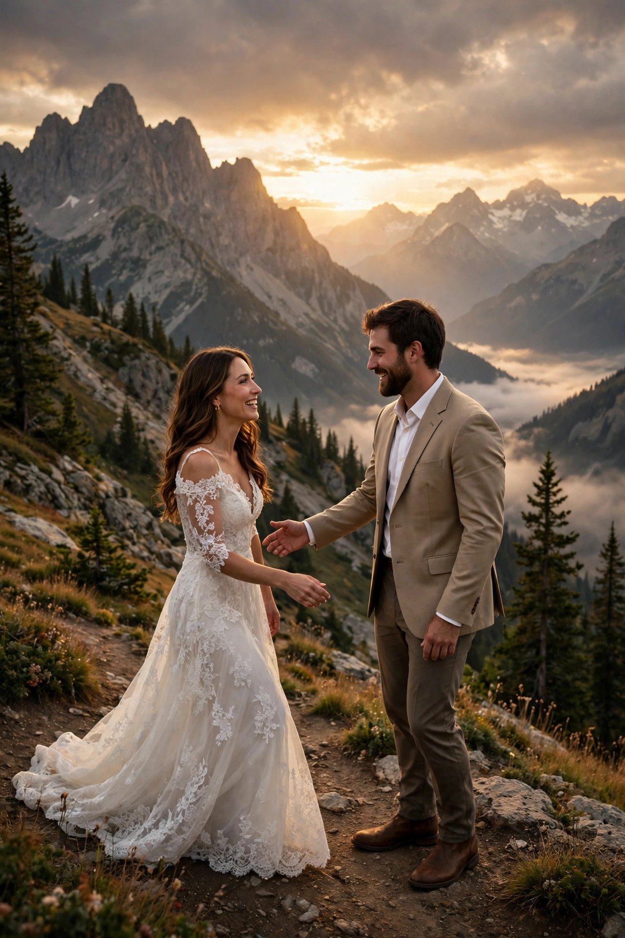 Wedding hashtag sign displaying ThompsonMeetsForever