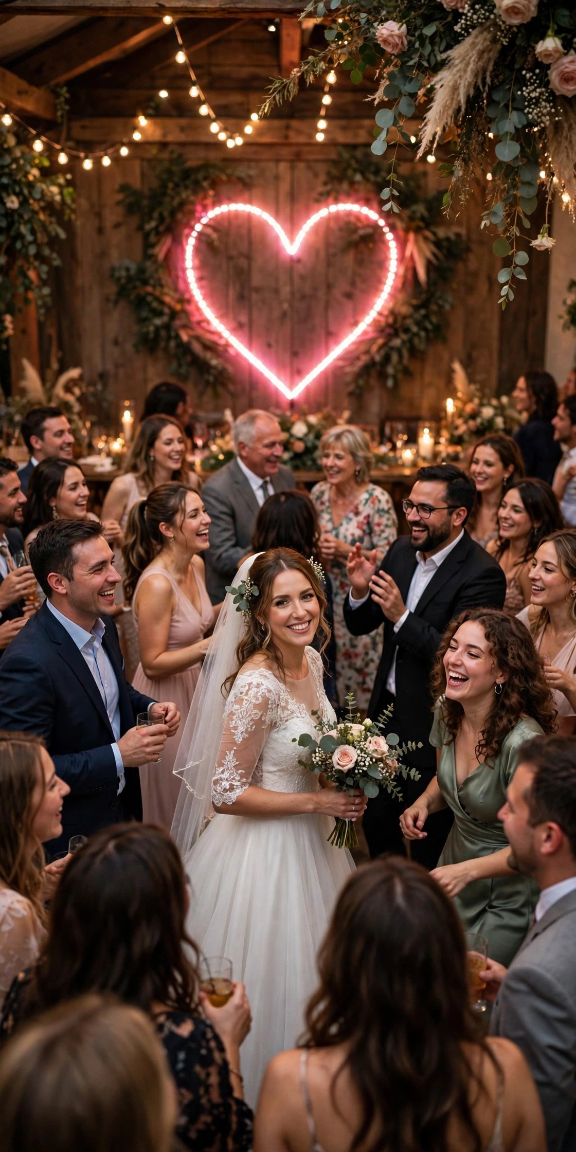 Wedding hashtag idea #LoveTheMoores shown on elegant reception signage
