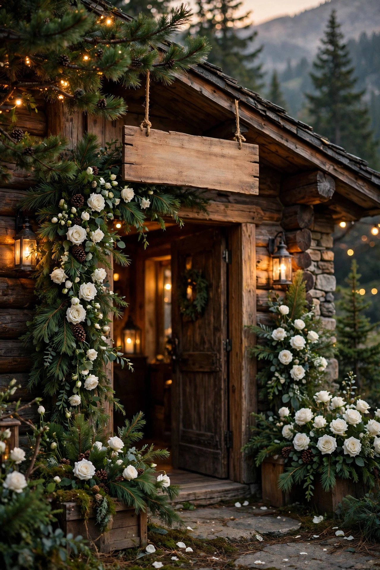 Wedding hashtag idea #AutumnWedsSawyer shown on elegant reception signage
