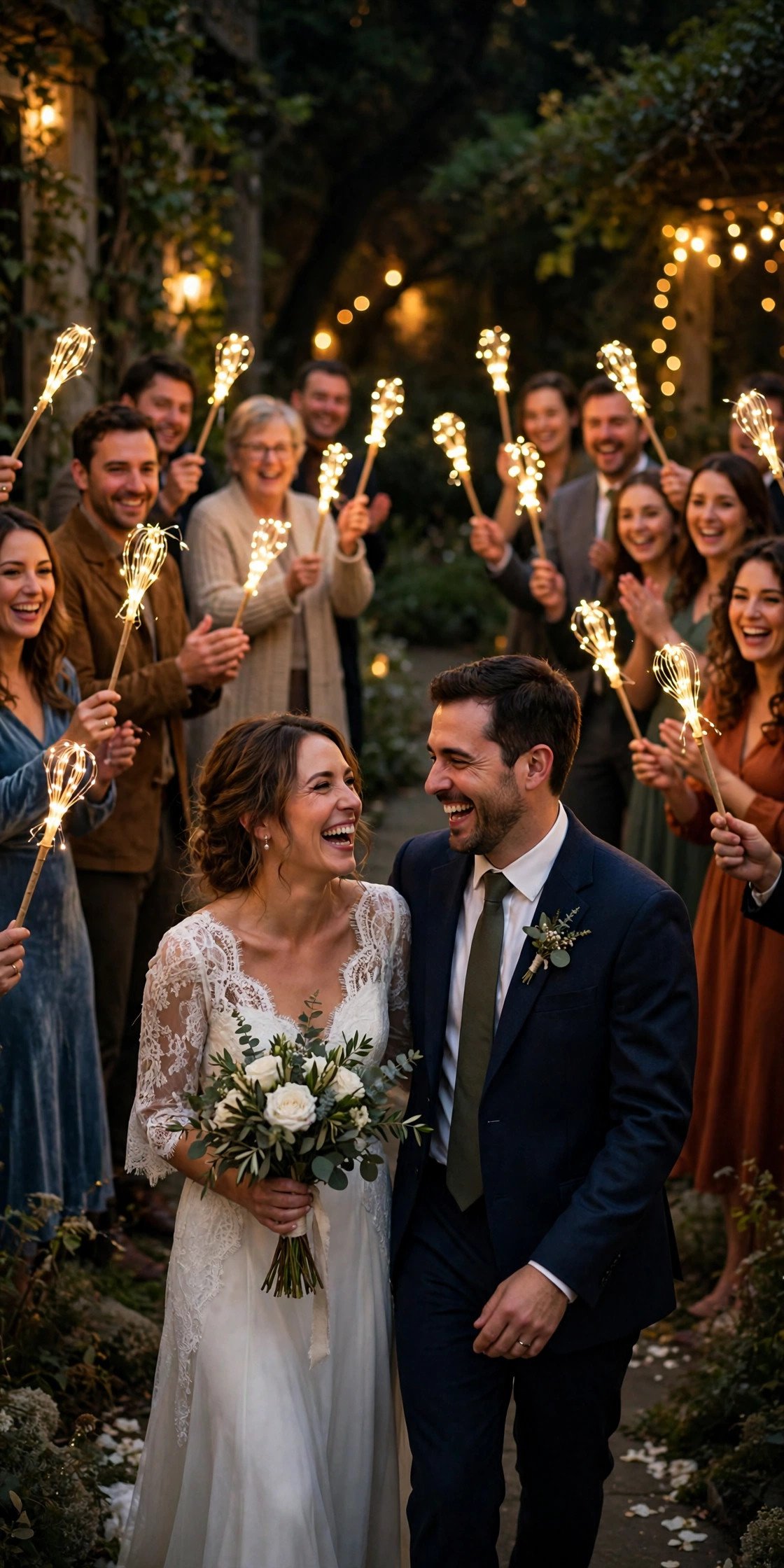 Wedding hashtag idea #MrAndMrsWright shown on elegant reception signage