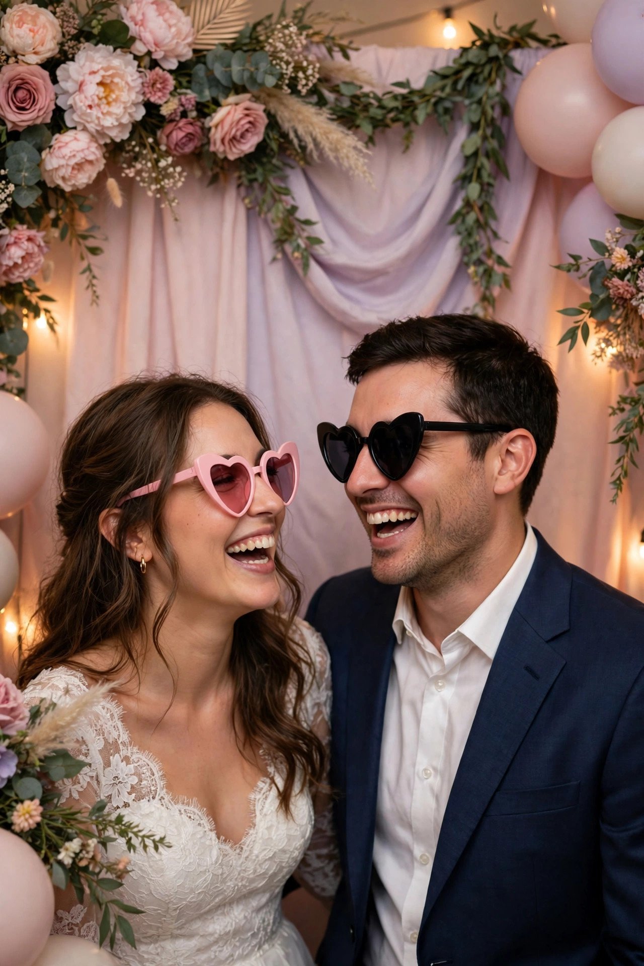 Wedding hashtag idea #LewisSweethearts shown on elegant reception signage