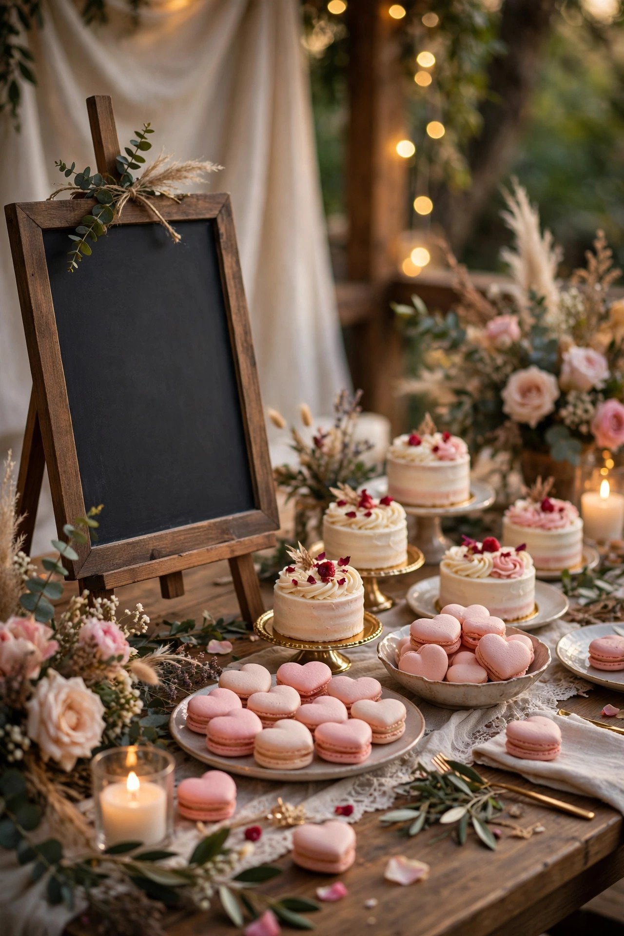 Wedding hashtag idea #NaomiAndRomanSnuggleUp shown on elegant reception signage