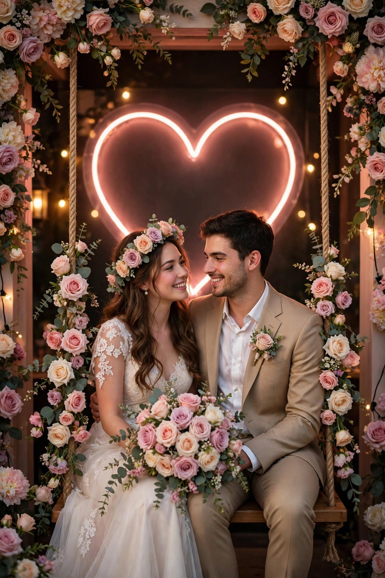 Wedding hashtag idea #PhillipsSweethearts shown on elegant reception signage