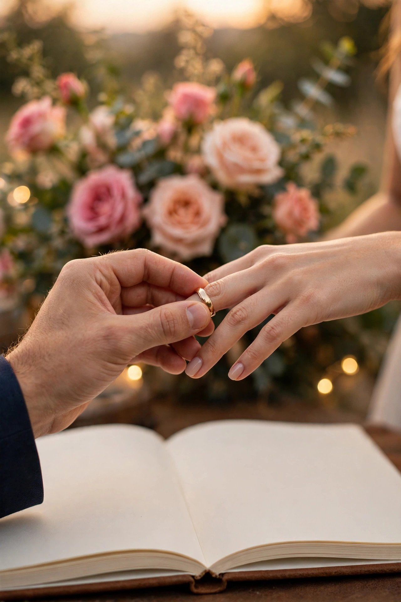 Wedding hashtag idea #EverlyAndAndrewForeverYours shown on elegant reception signage