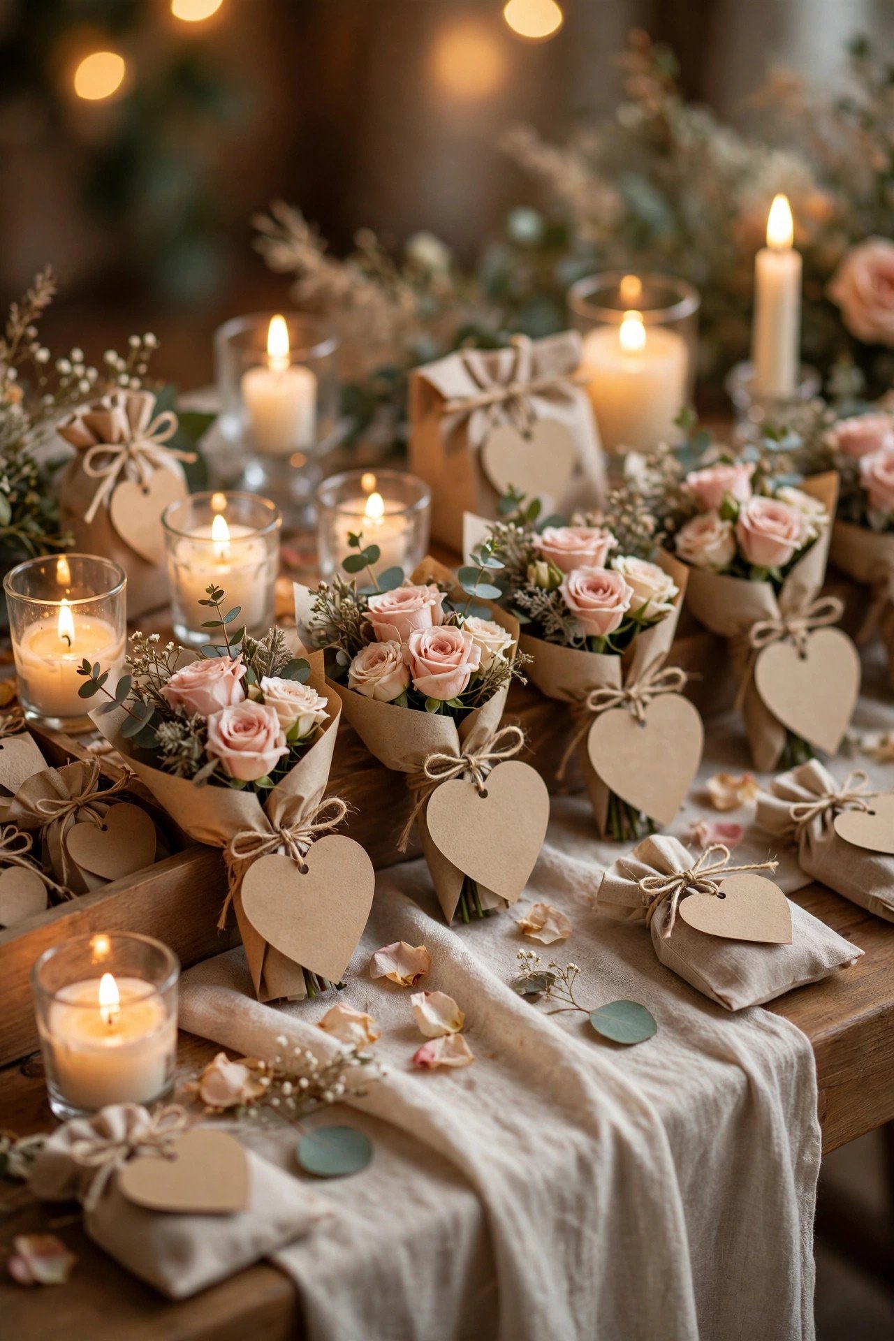 Wedding hashtag idea #BrownMyForever shown on elegant reception signage