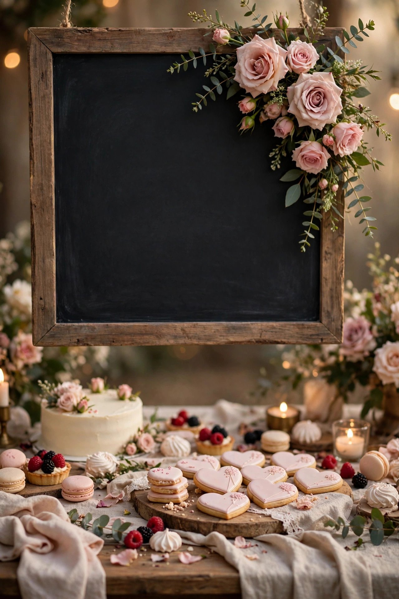 Wedding hashtag idea #EternallyMartin shown on elegant reception signage