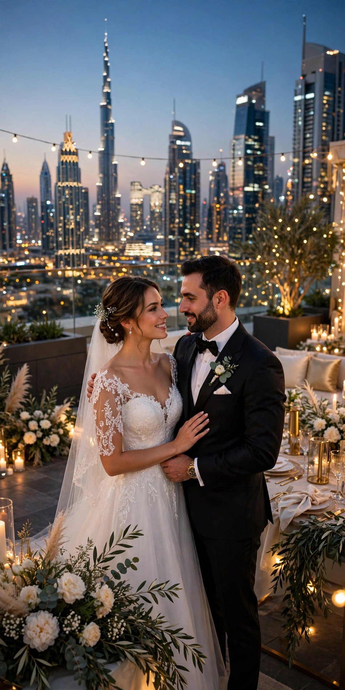Dazzled in Dubai — and married in style.