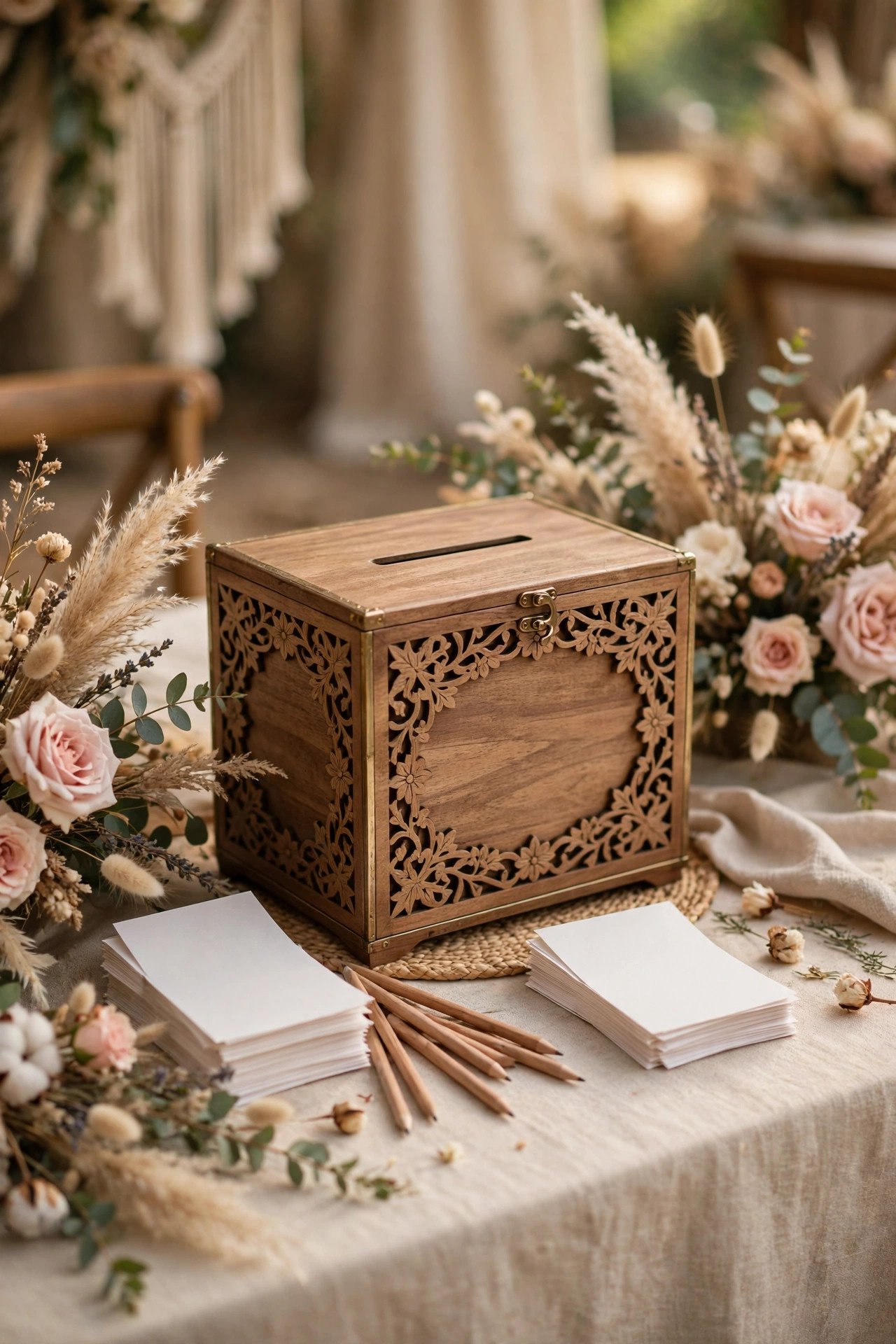 Wedding hashtag contest format: Ballot Box at the Welcome Table