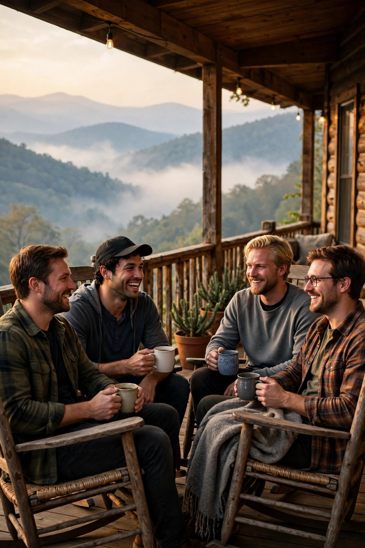 Bachelor party crew on a weekend getaway: Smoky Mountains Cabin
