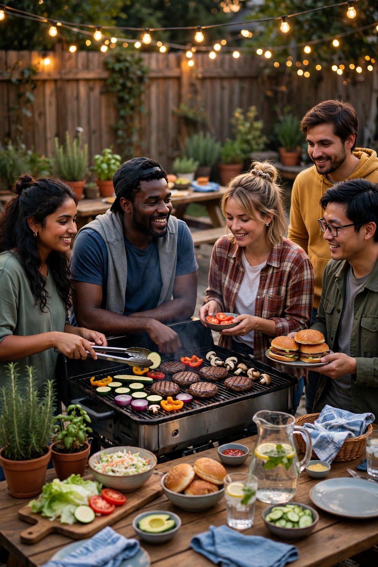 Joint bachelor bachelorette idea: Backyard BBQ Kickoff