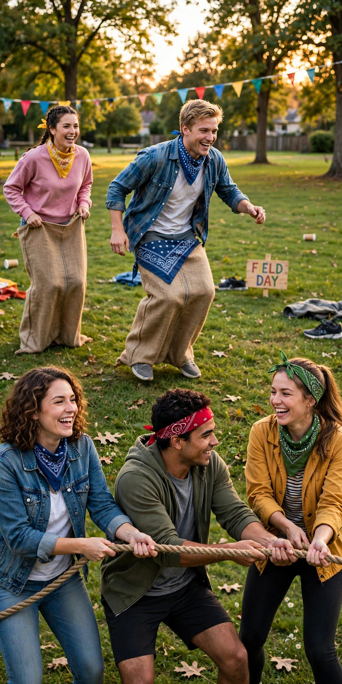 Joint bachelor bachelorette idea: Field Day Team Games