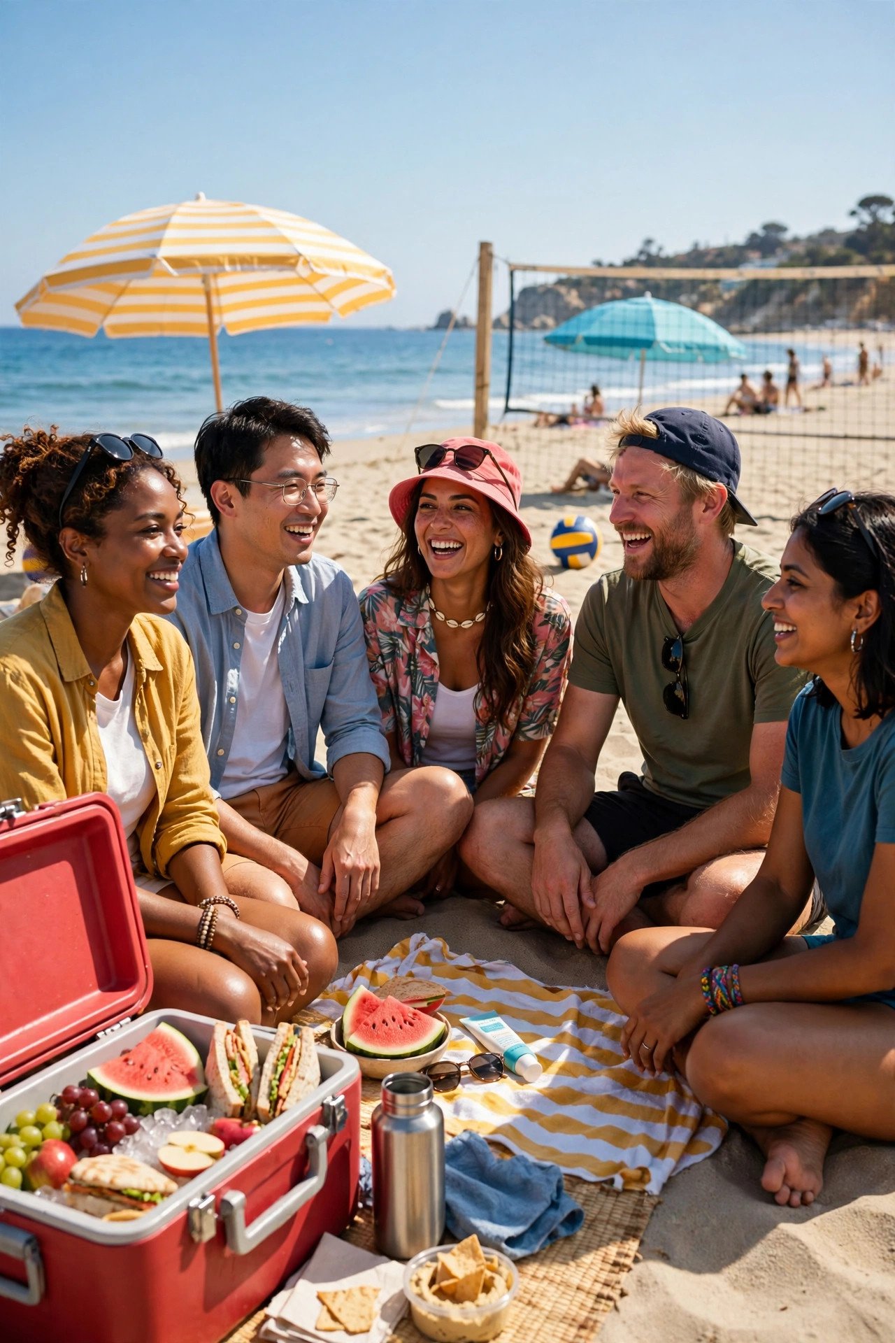 Joint bachelor bachelorette idea: Beach Day Together