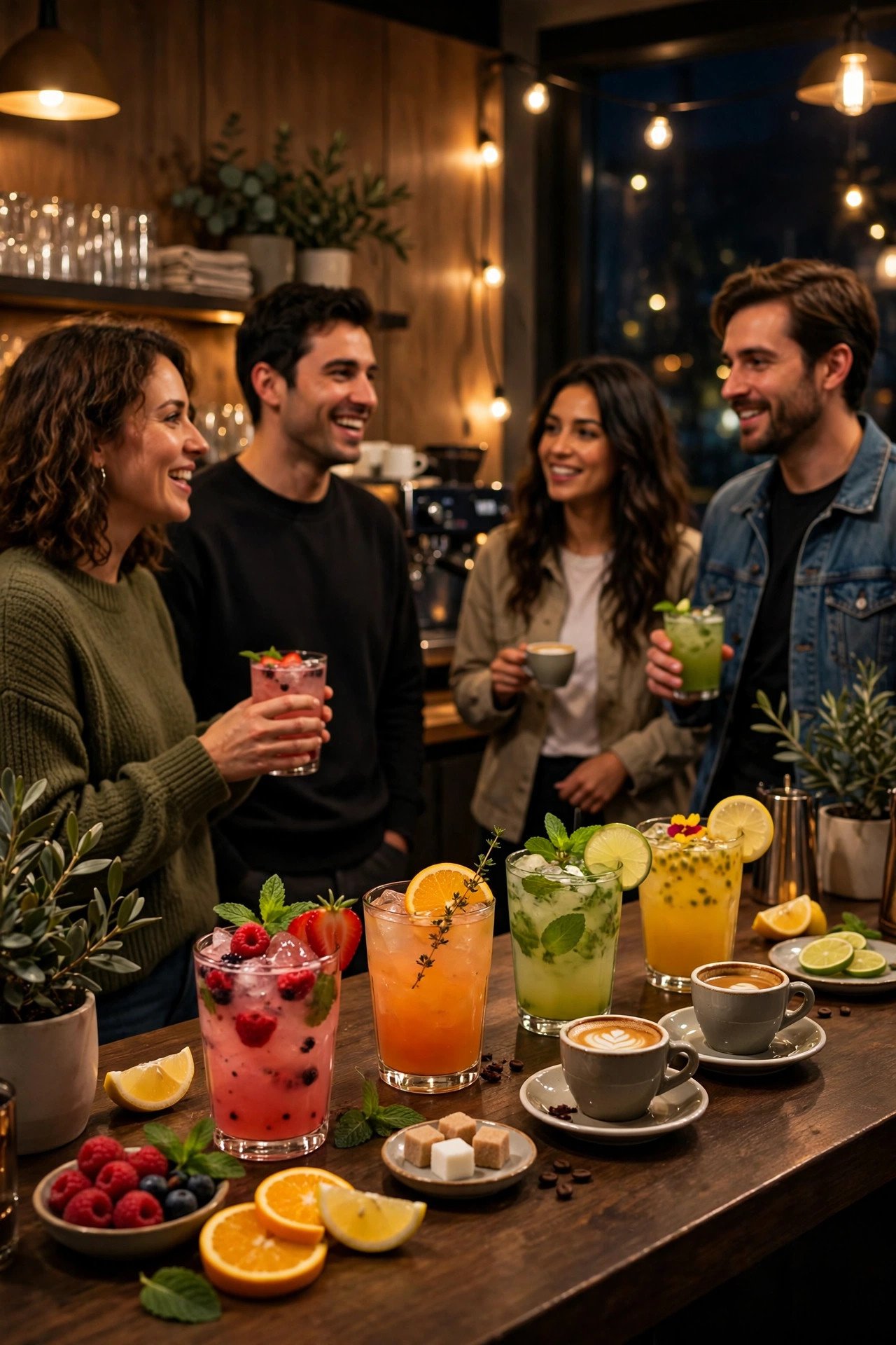 Joint bachelor bachelorette idea: Mocktail & Coffee Bar Night