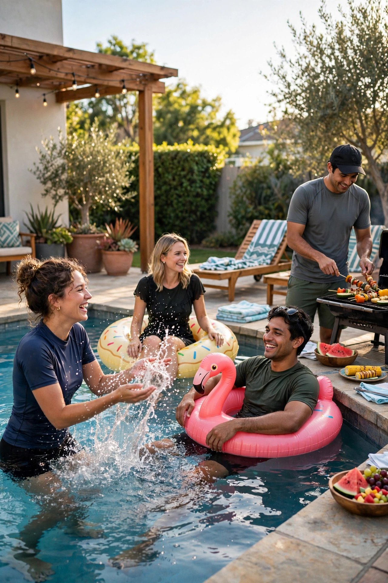 Joint bachelor bachelorette idea: Pool Party Afternoon