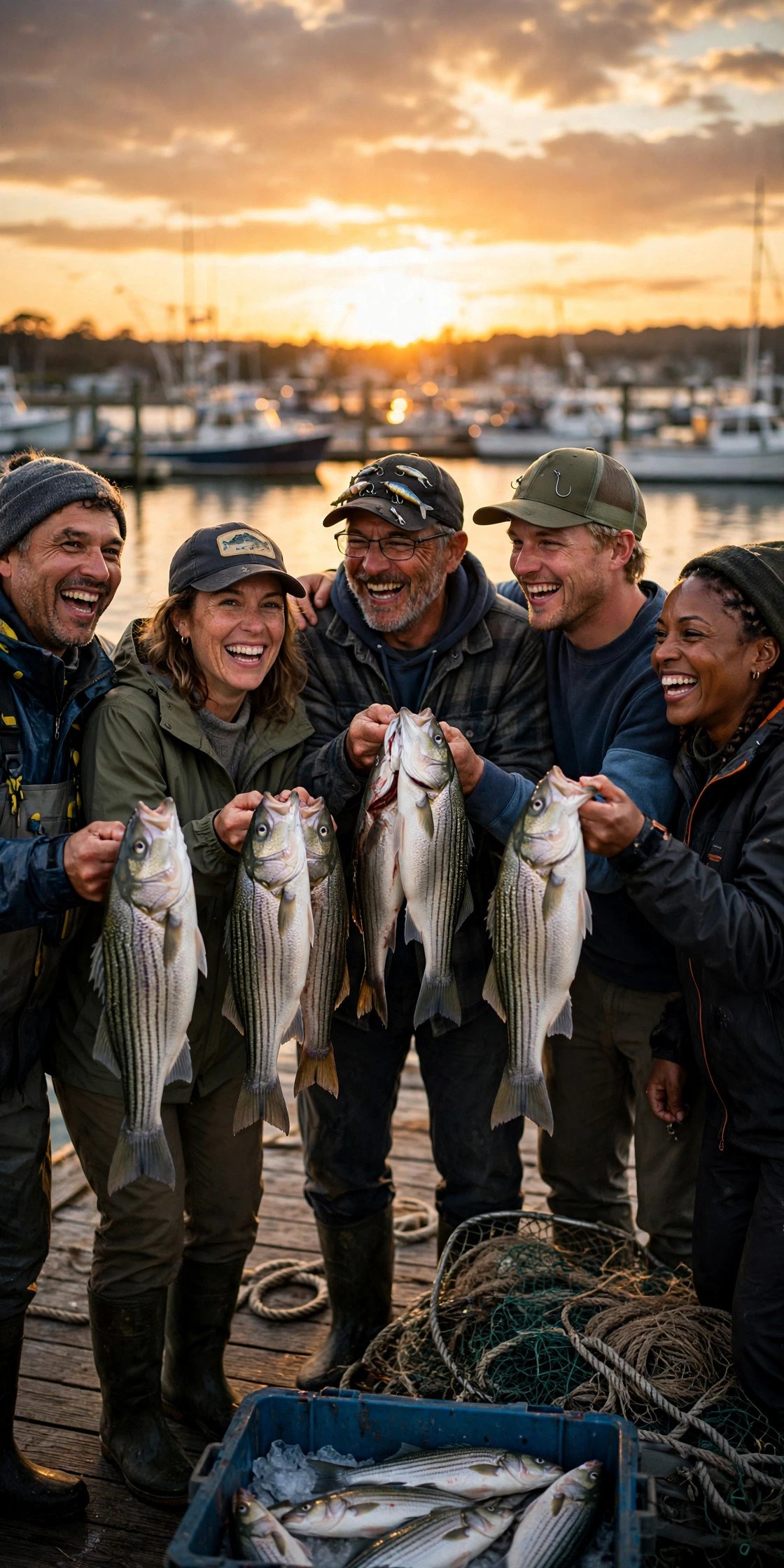 Fishing bachelor getaway idea: Group Photo with the Day's Catch