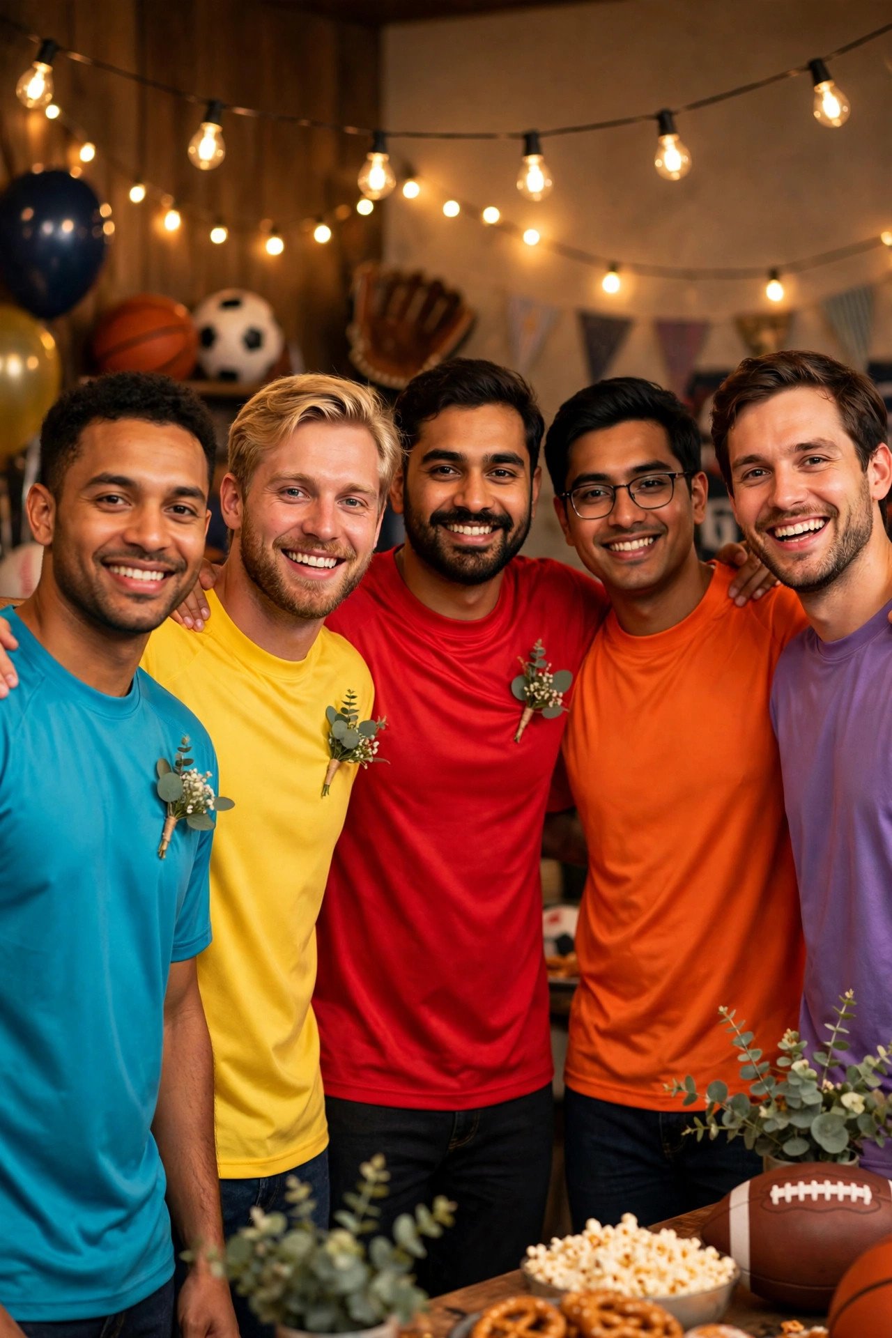Jersey Dress Code — sports-themed bachelor party game day with friends