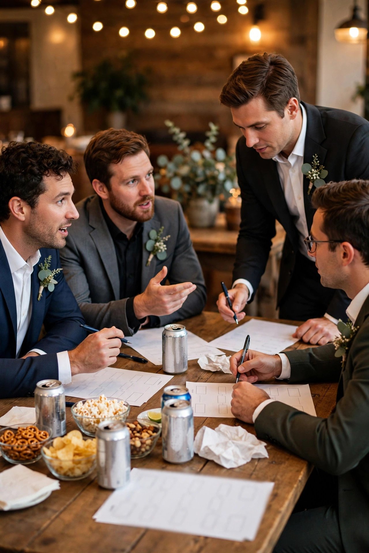 Prediction Pool Game — sports-themed bachelor party game day with friends