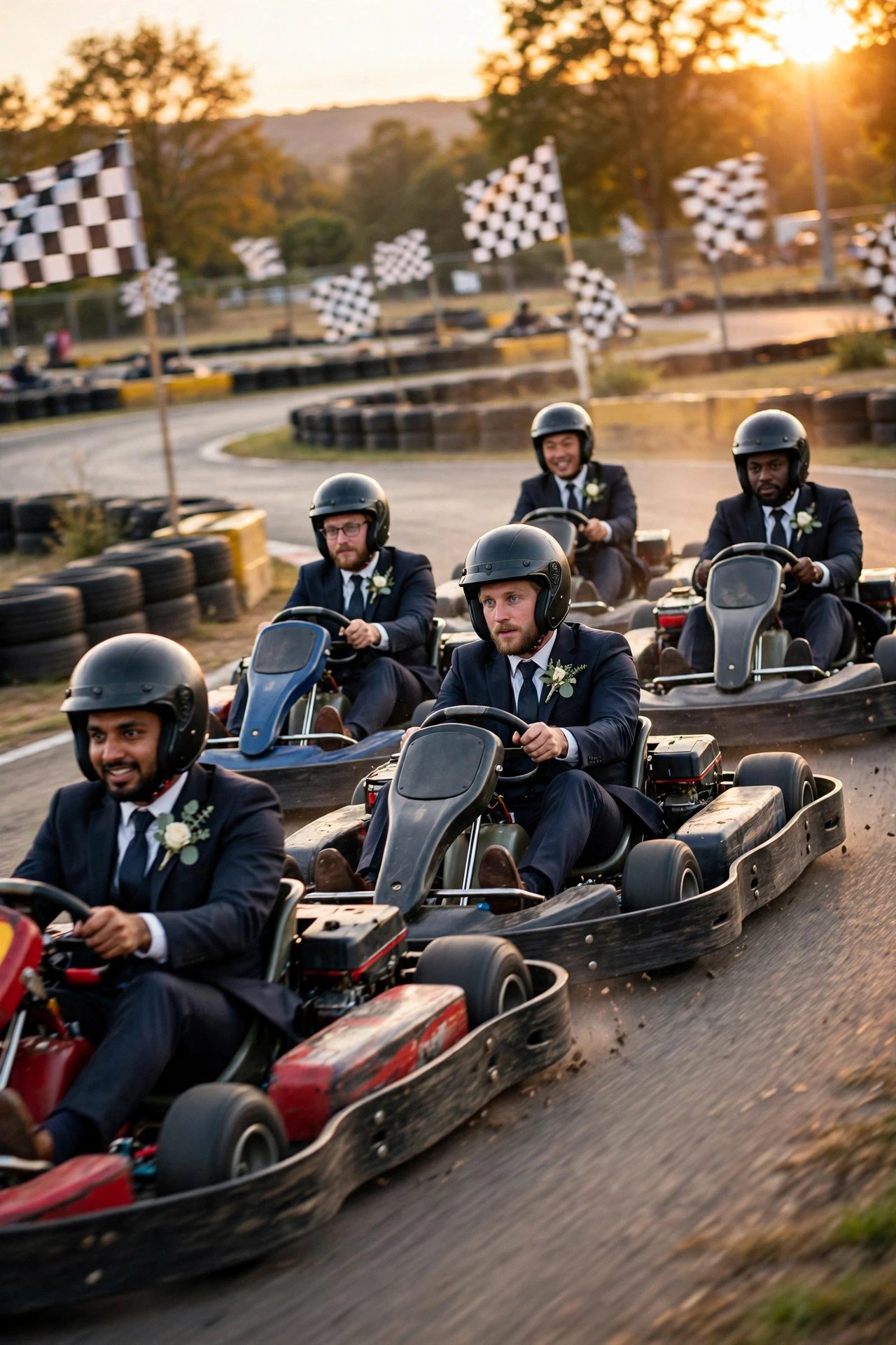 Go-Kart Racing Grand Prix — sports-themed bachelor party game day with friends